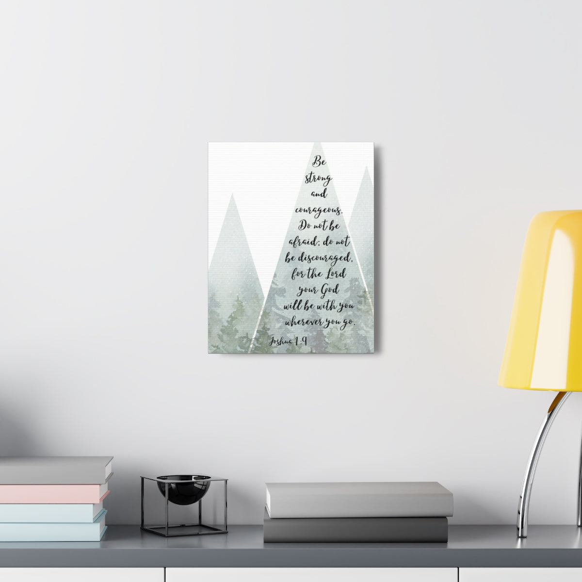 Scripture Walls Do Not Be Discouraged Joshua 1:9 Tree Bible Verse Canvas Christian Wall Art Ready to Hang Unframed-Express Your Love Gifts