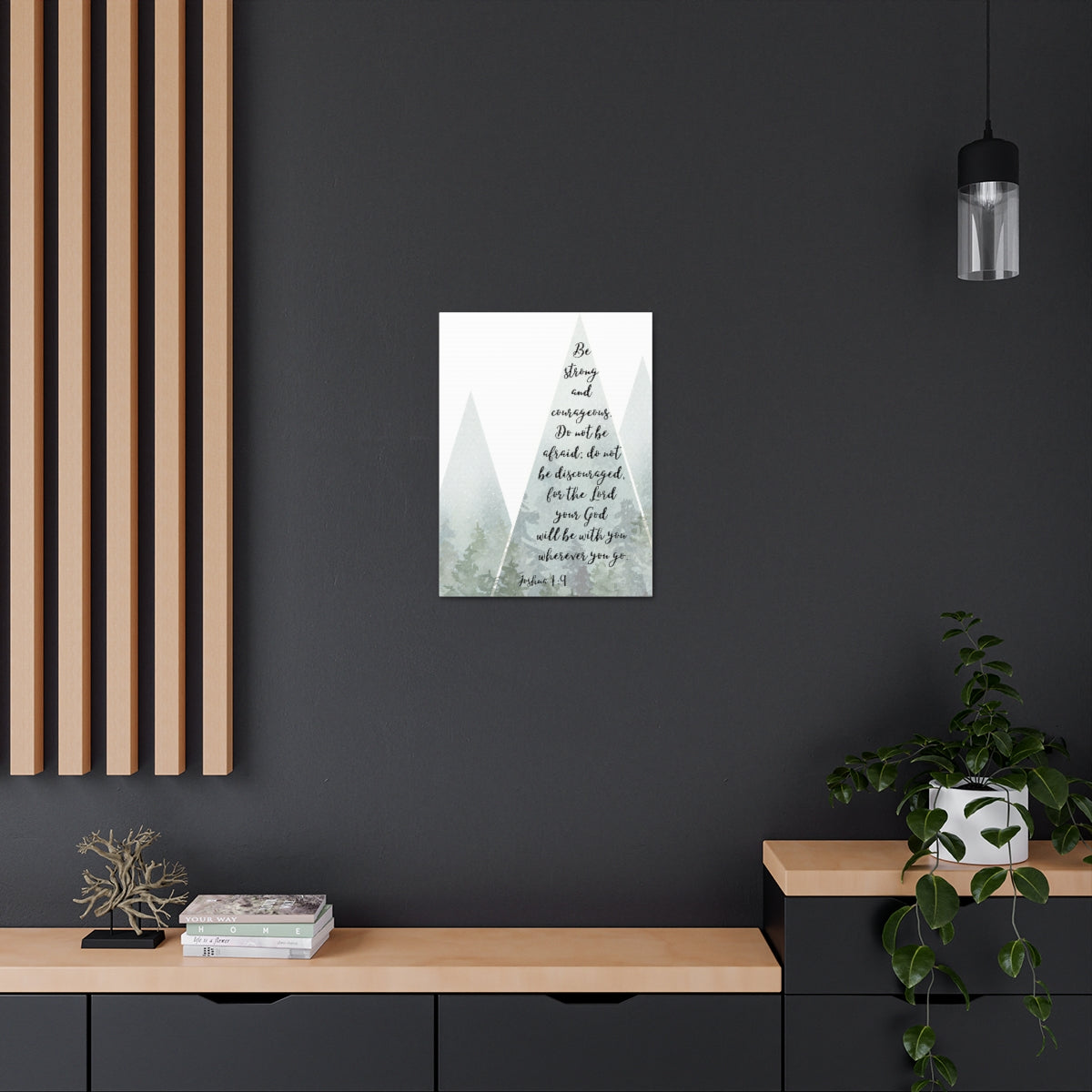 Scripture Walls Do Not Be Discouraged Joshua 1:9 Tree Bible Verse Canvas Christian Wall Art Ready to Hang Unframed-Express Your Love Gifts