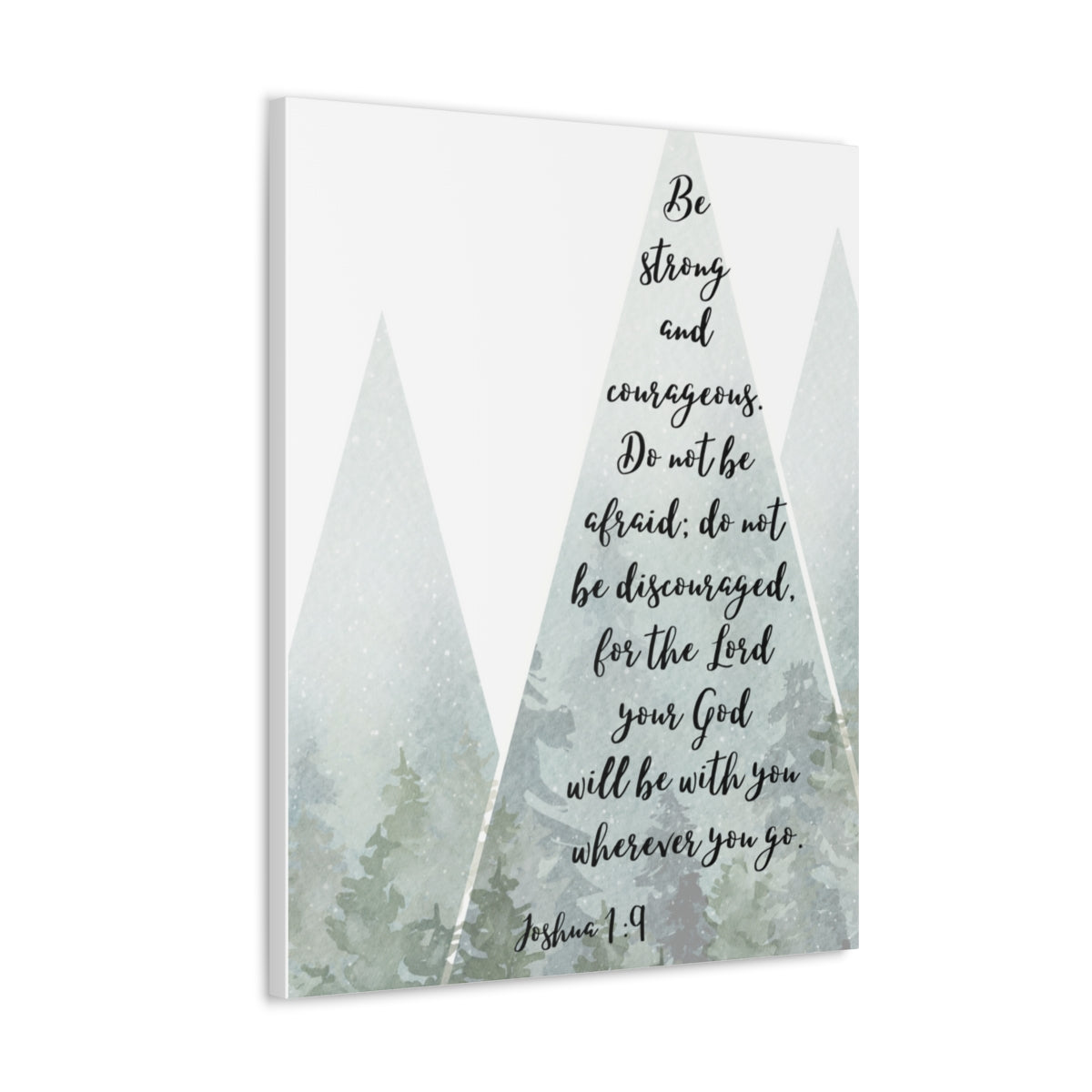 Scripture Walls Do Not Be Discouraged Joshua 1:9 Tree Bible Verse Canvas Christian Wall Art Ready to Hang Unframed-Express Your Love Gifts