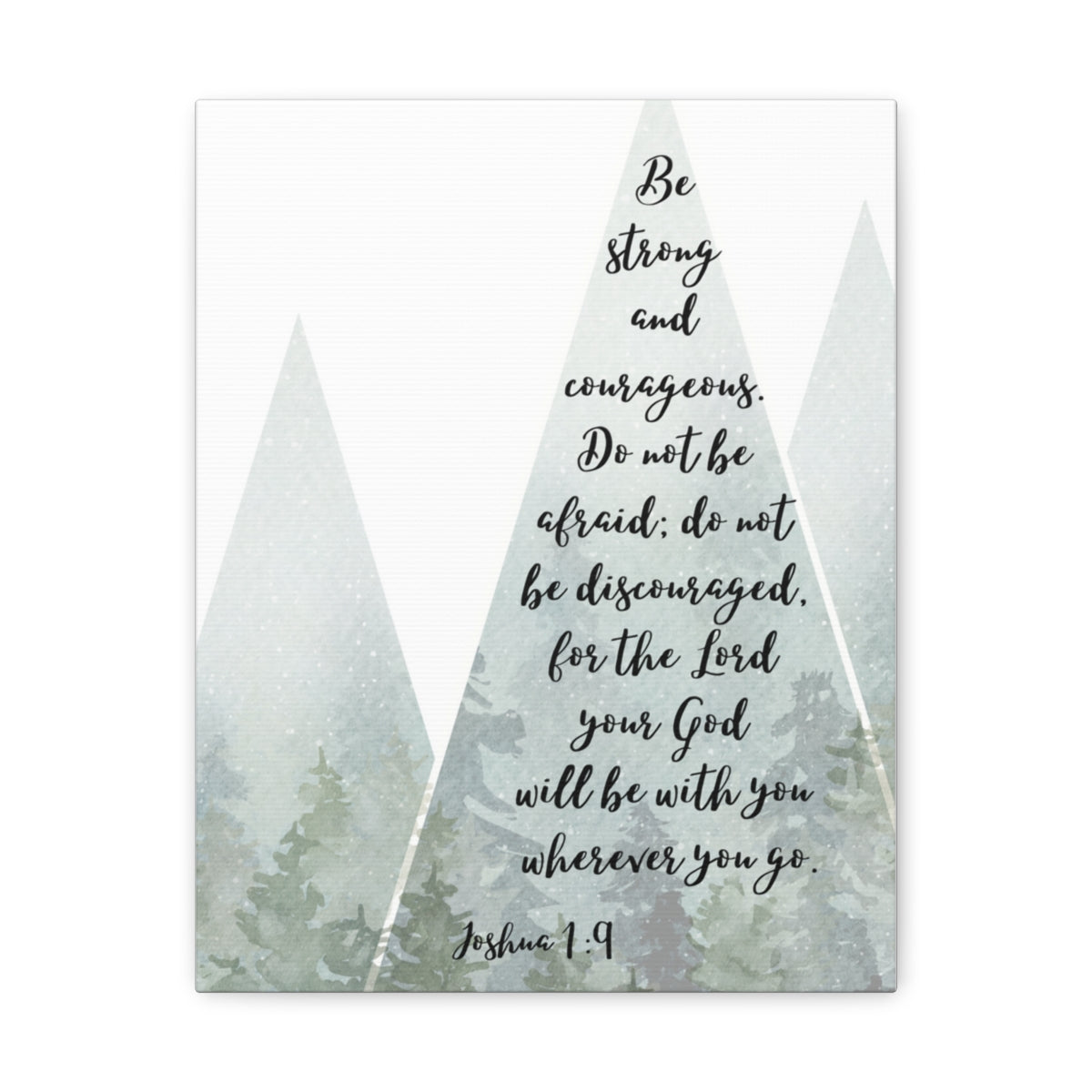 Scripture Walls Do Not Be Discouraged Joshua 1:9 Tree Bible Verse Canvas Christian Wall Art Ready to Hang Unframed-Express Your Love Gifts