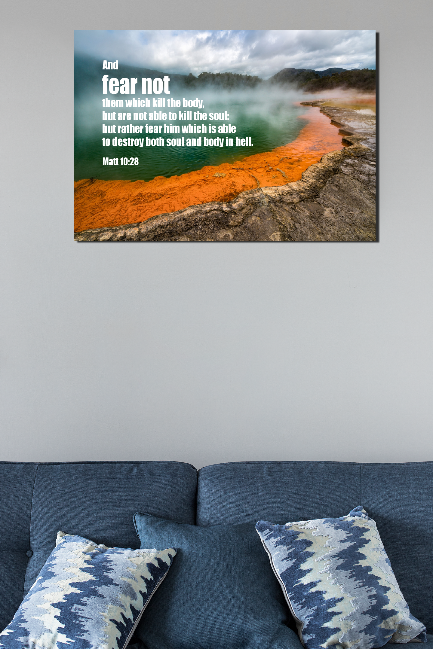 Scripture Walls Do Not Fear Matt 10:28 Bible Verse Canvas Christian Wall Art Ready to Hang Unframed-Express Your Love Gifts