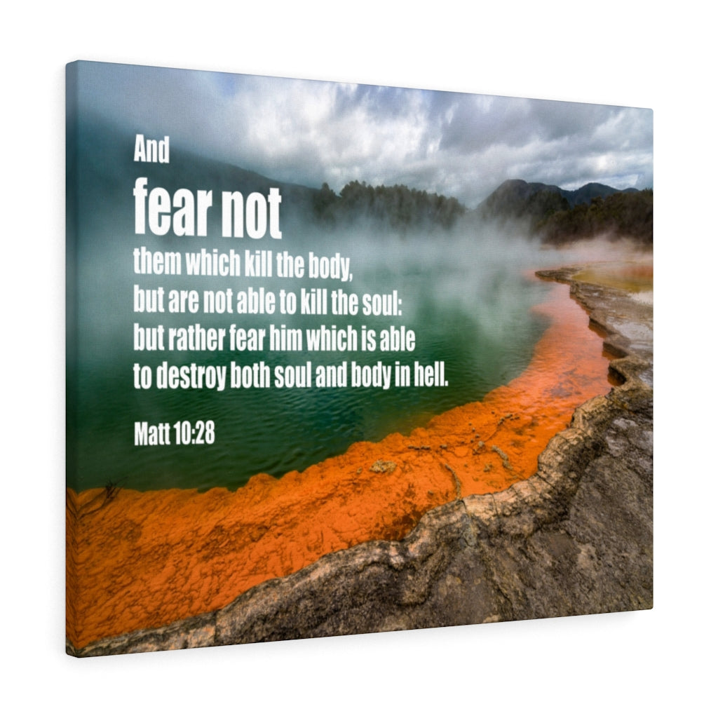 Scripture Walls Do Not Fear Matt 10:28 Bible Verse Canvas Christian Wall Art Ready to Hang Unframed-Express Your Love Gifts