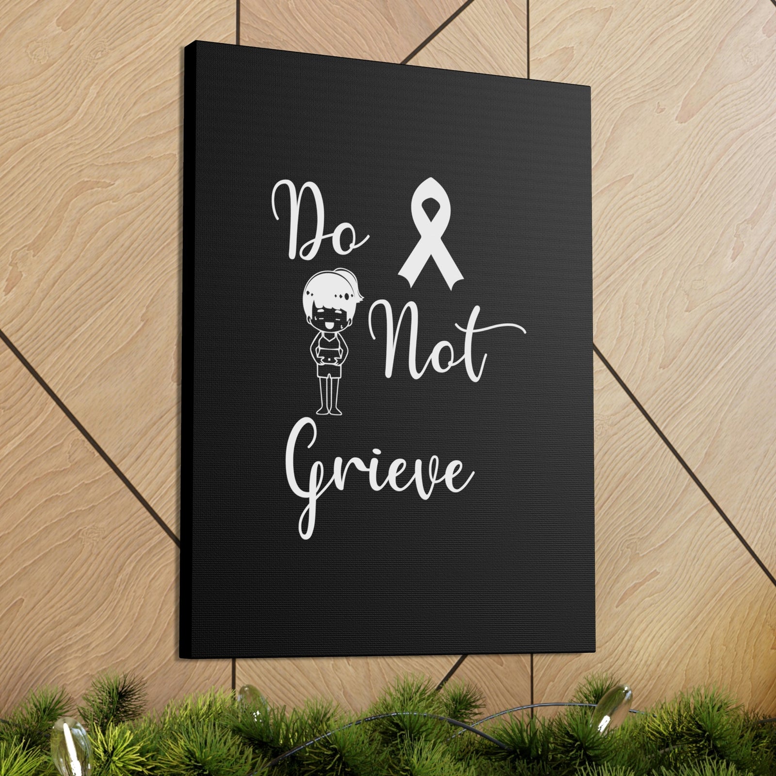 Scripture Walls Do Not Grieve Revelation 21:4 Ribbon Christian Wall Art Bible Verse Print Ready to Hang Unframed-Express Your Love Gifts