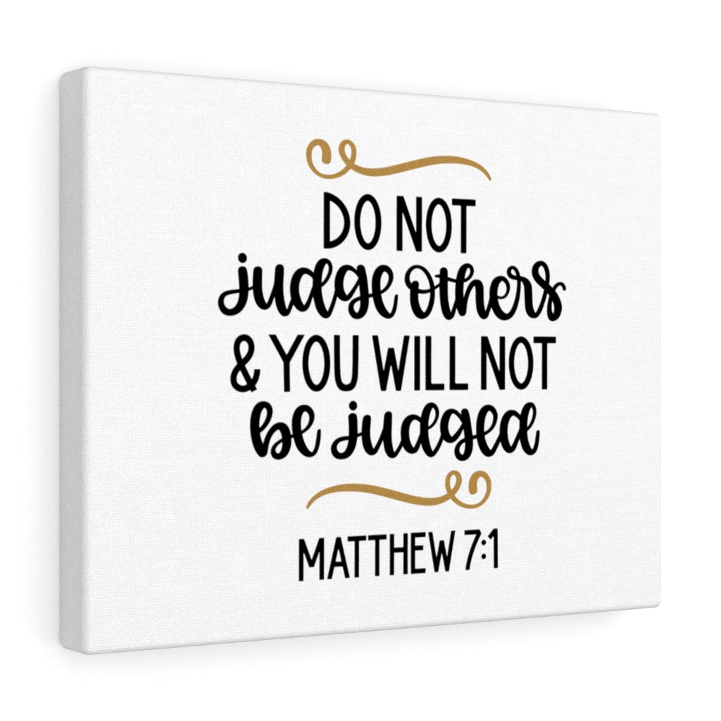 Scripture Walls Do Not Judge Others Matthew 7:1 Bible Verse Canvas Christian Wall Art Ready to Hang Unframed-Express Your Love Gifts
