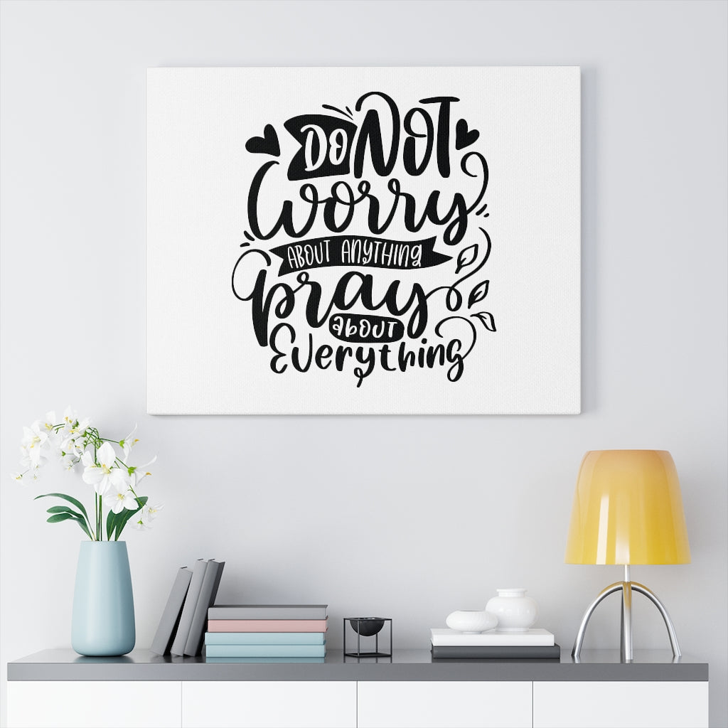 Scripture Walls Do Not Worry About Anything Bible Verse Canvas Christian Wall Art Ready to Hang Unframed-Express Your Love Gifts