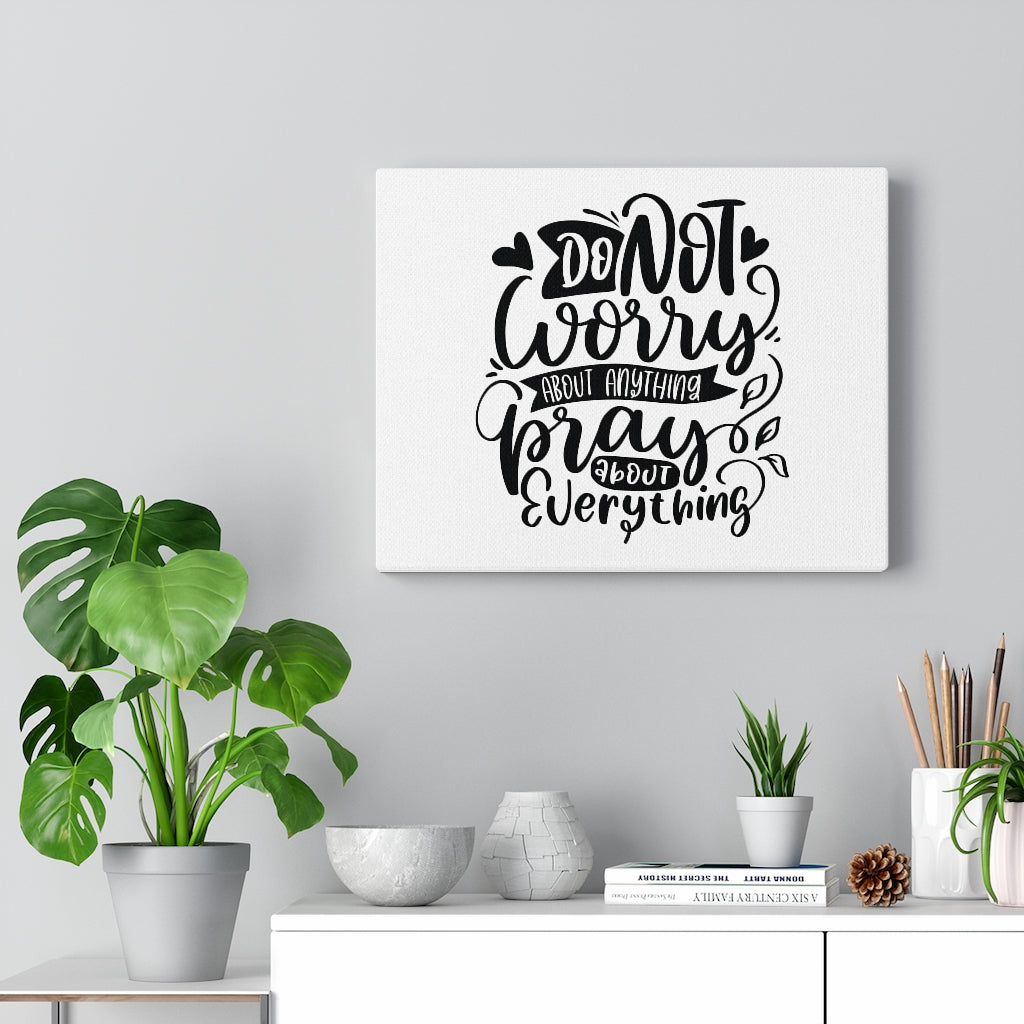 Scripture Walls Do Not Worry About Anything Bible Verse Canvas Christian Wall Art Ready to Hang Unframed-Express Your Love Gifts