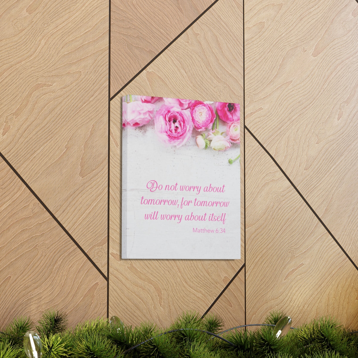 Scripture Walls Do Not Worry About Tomorrow Matthew 6:34 Christian Wall Art Bible Verse Print Ready to Hang Unframed-Express Your Love Gifts
