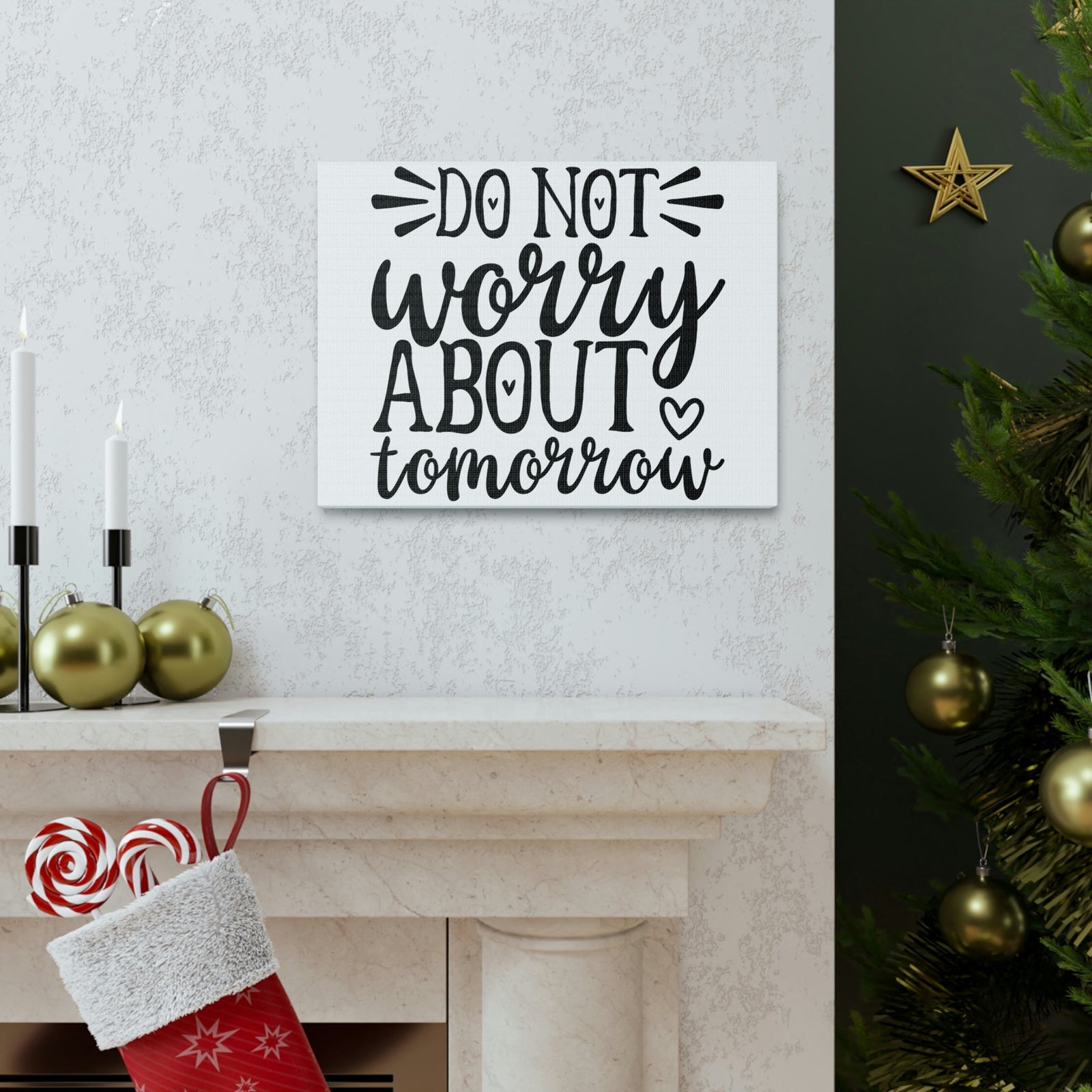 Scripture Walls Do Not Worry About Tomorrow Matthew 6:34 Christian Wall Art Print Ready to Hang Unframed-Express Your Love Gifts