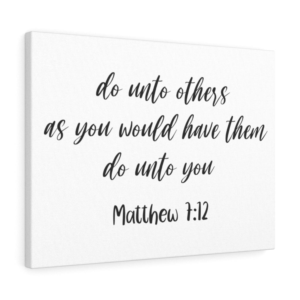 Scripture Walls Do Unto Others Matthew 7:12 Bible Verse Canvas Christian Wall Art Ready to Hang Unframed-Express Your Love Gifts