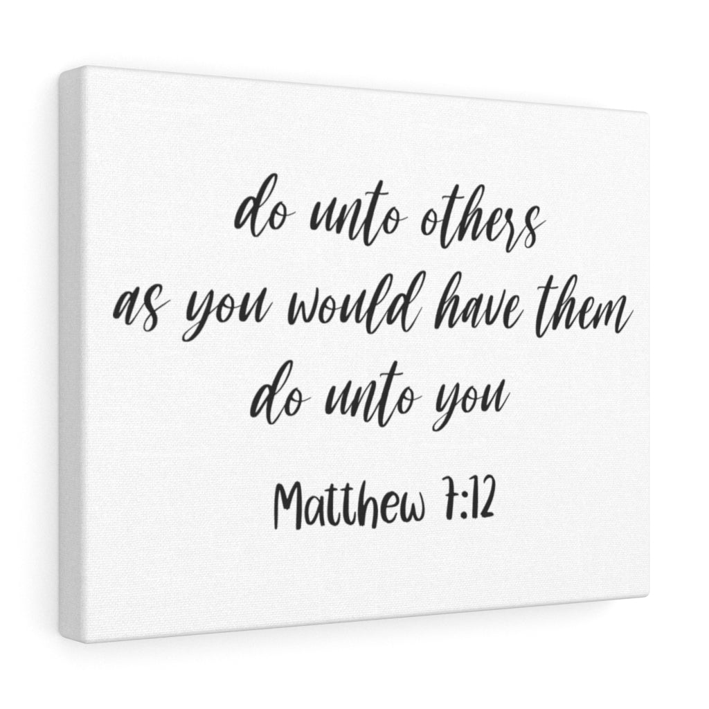 Scripture Walls Do Unto Others Matthew 7:12 Bible Verse Canvas Christian Wall Art Ready to Hang Unframed-Express Your Love Gifts