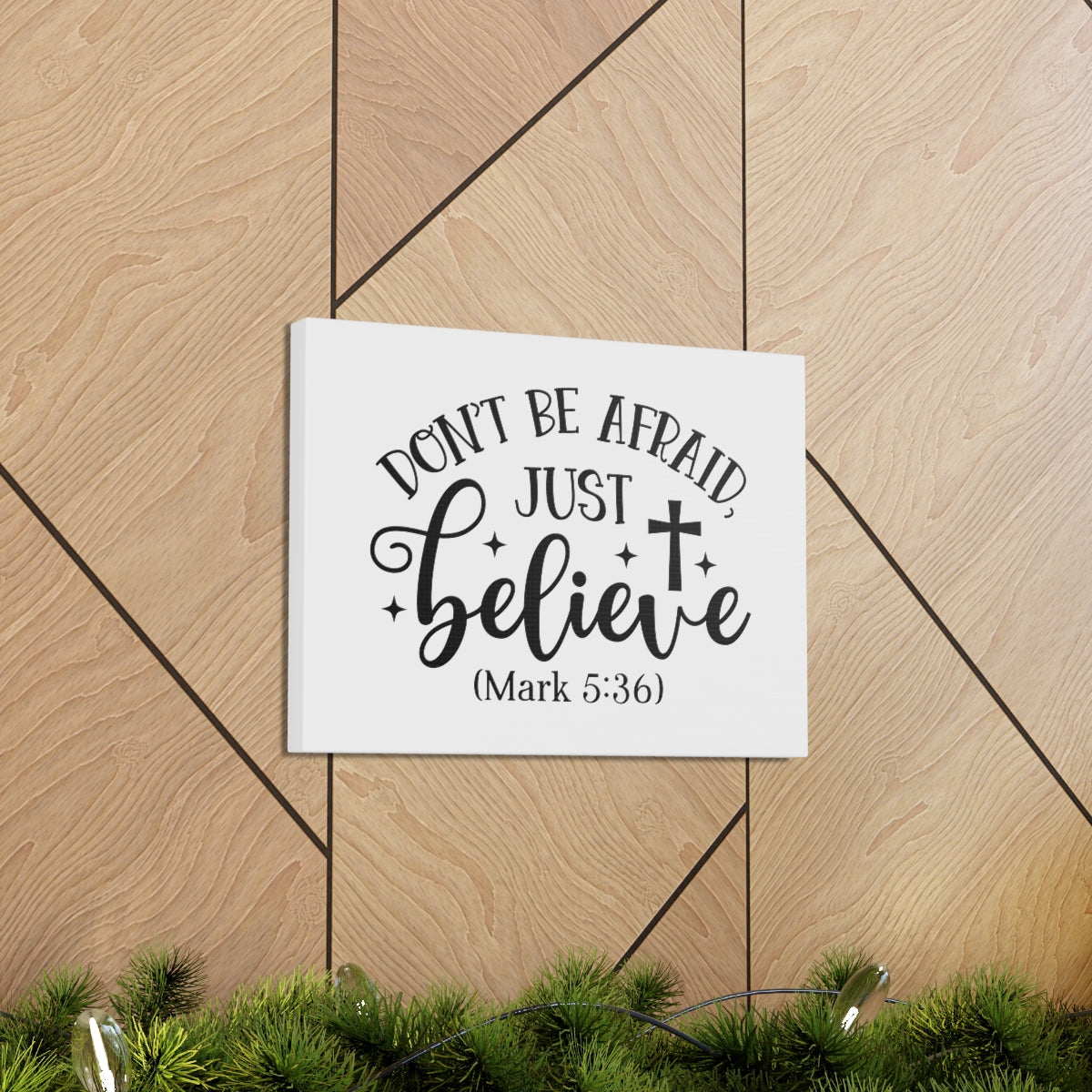 Scripture Walls Don't Be Afraid Mark 5:36 Stars Bible Verse Canvas Christian Wall Art Ready to Hang Unframed-Express Your Love Gifts