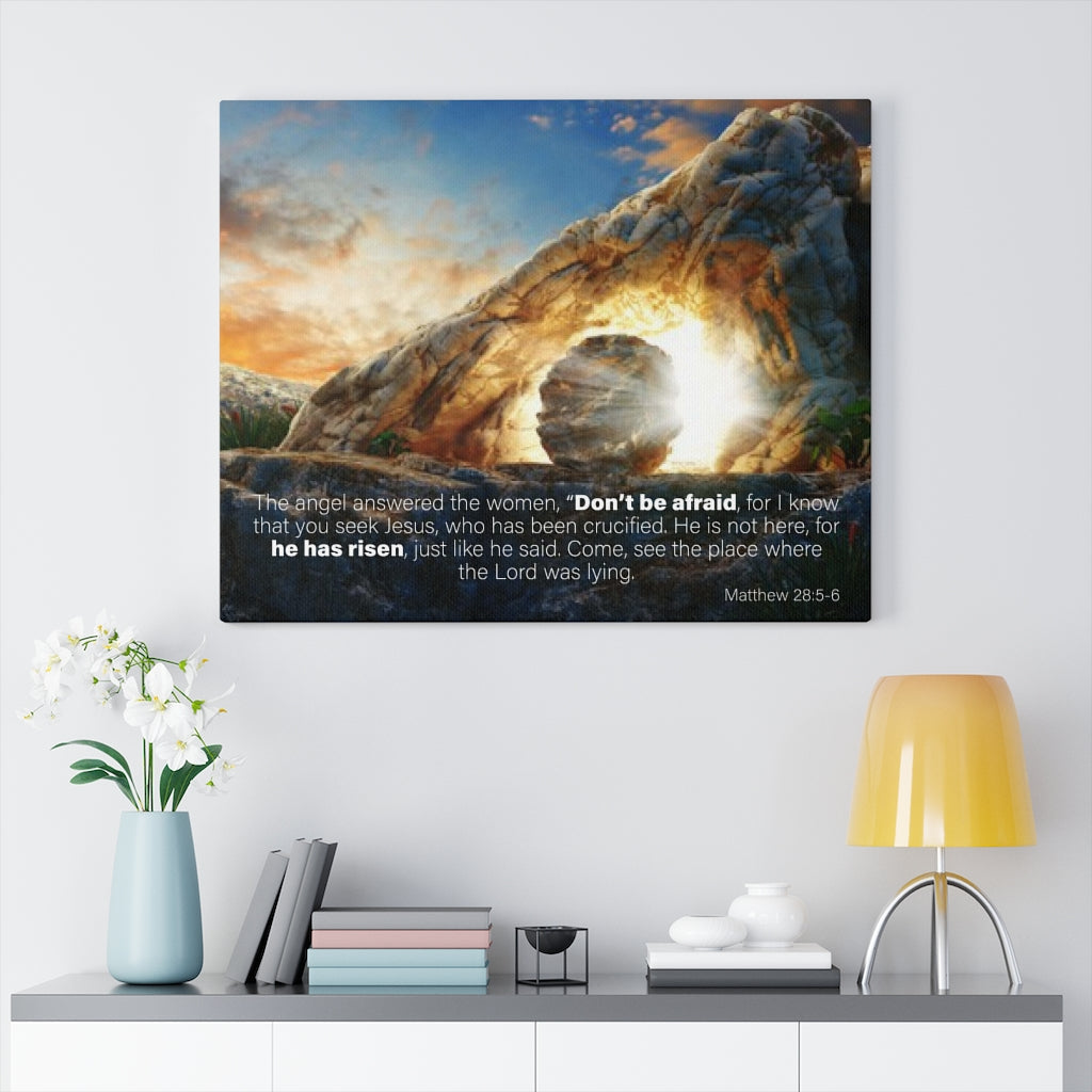 Scripture Walls Don't Be Afraid Matthew 28:5-6 Wall Art Christian Home Decor Unframed-Express Your Love Gifts