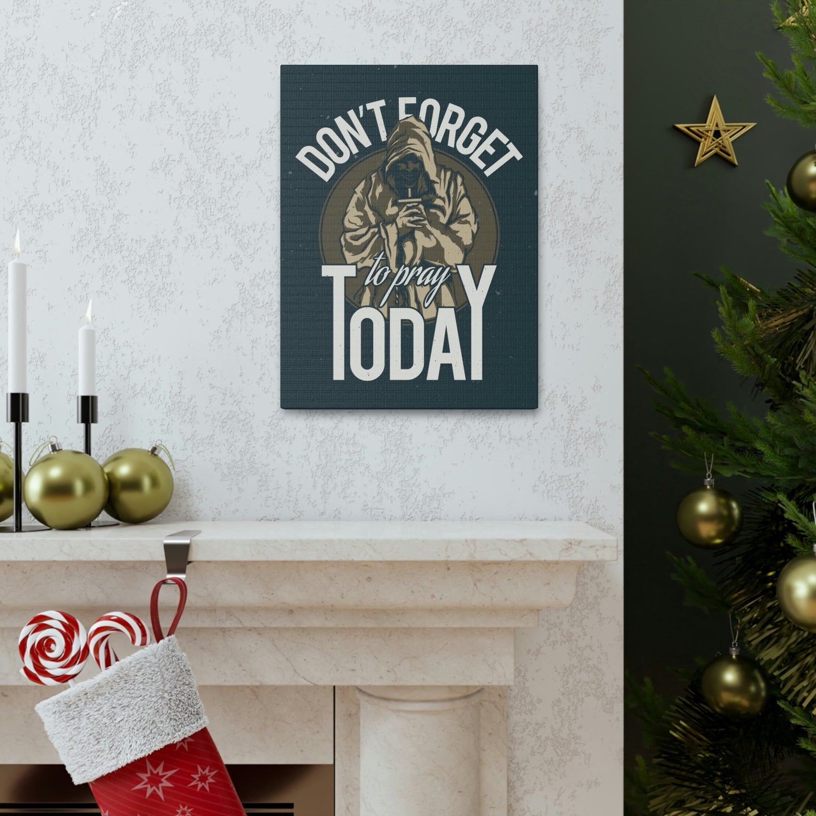 Scripture Walls Don't Forget To Pray Today Romans 12:12 Christian Wall Art Print Ready to Hang Unframed-Express Your Love Gifts