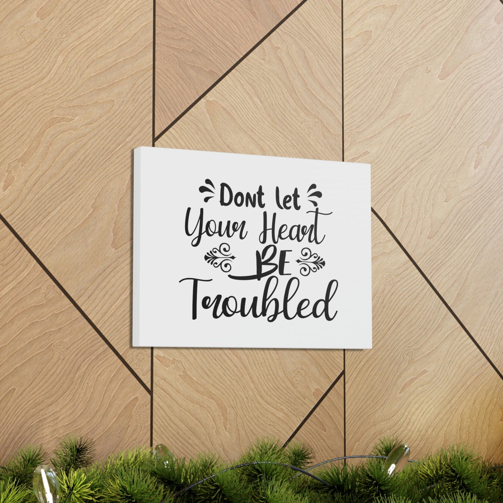 Scripture Walls Don't Let Your Head Be Troubled John 14:1 Christian Wall Art Bible Verse Print Ready to Hang Unframed-Express Your Love Gifts