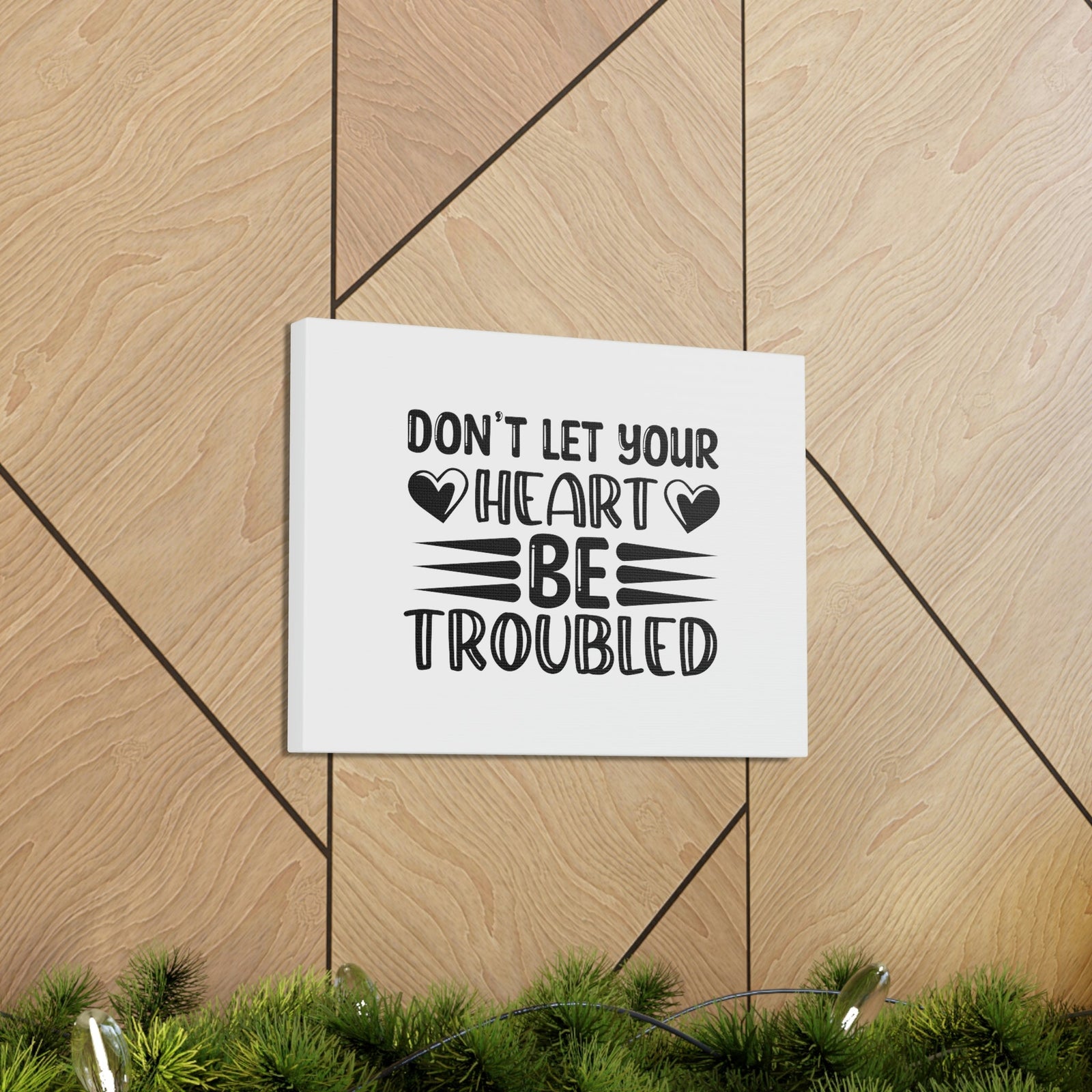 Scripture Walls Don't Let Your Heart Be Troubled John 14:1 Christian Wall Art Bible Verse Print Ready to Hang Unframed-Express Your Love Gifts