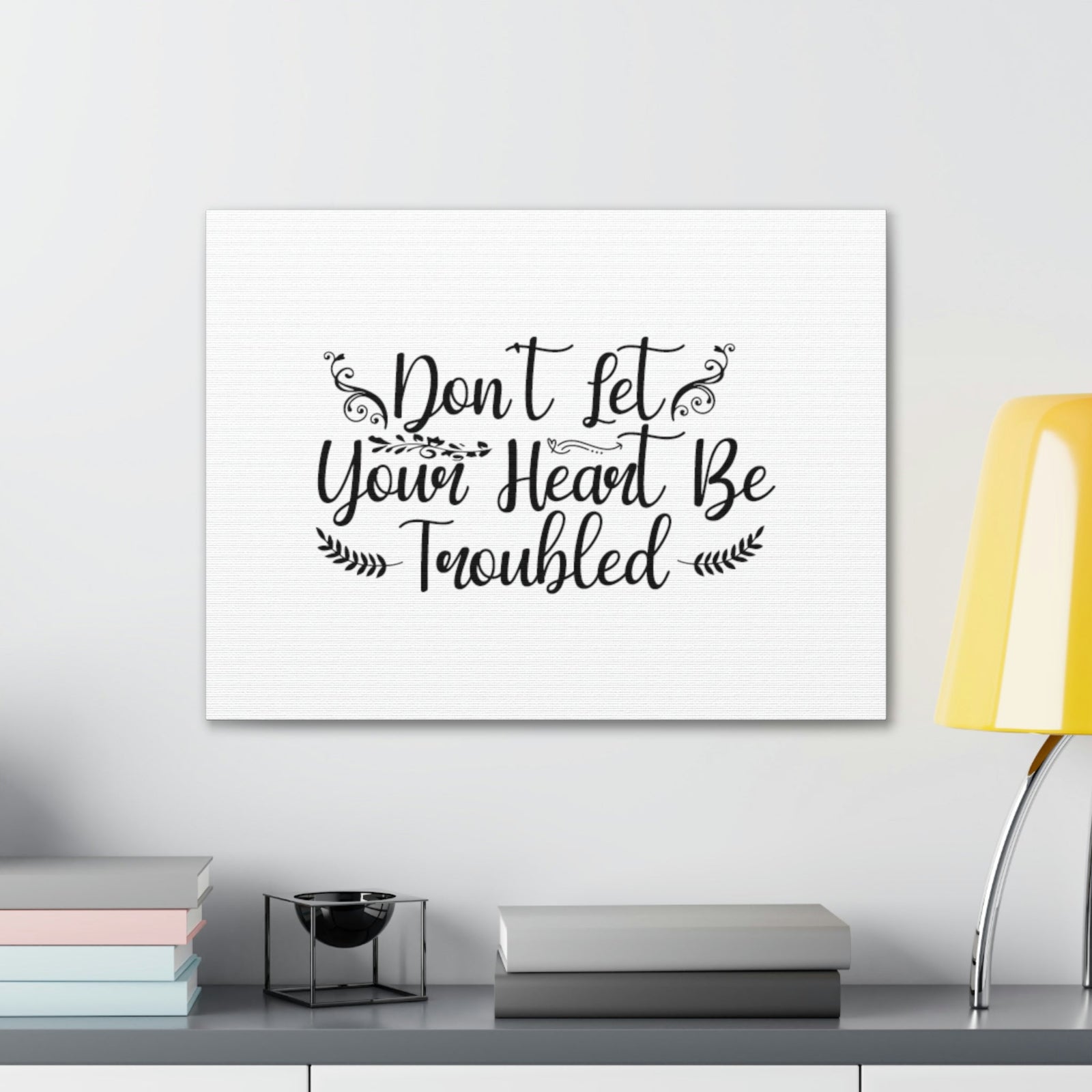 Scripture Walls Don't Let Your Heart Be Troubled John 14:27 Christian Wall Art Bible Verse Print Ready to Hang Unframed-Express Your Love Gifts