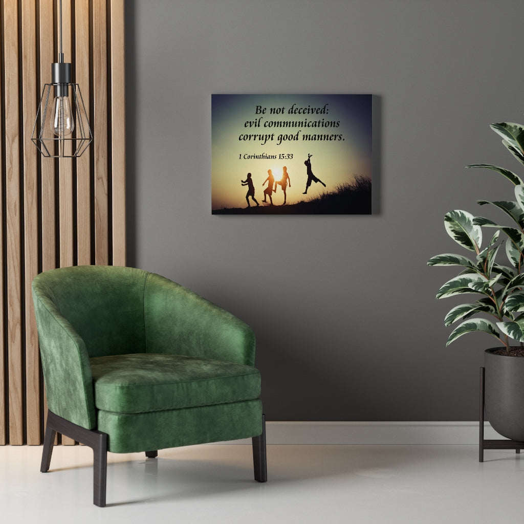Scripture Walls DonâÂÂt Be Deceived 1 Corinthians 15:33 Bible Verse Canvas Christian Wall Art Ready to Hang Unframed-Express Your Love Gifts