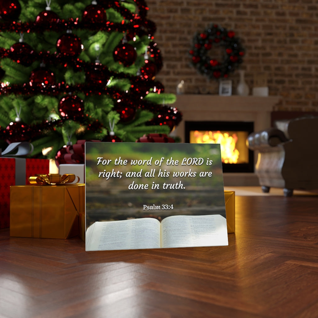 Scripture Walls Done In Truth Psalms 33:4 Bible Verse Canvas Christian Wall Art Ready to Hang Unframed-Express Your Love Gifts