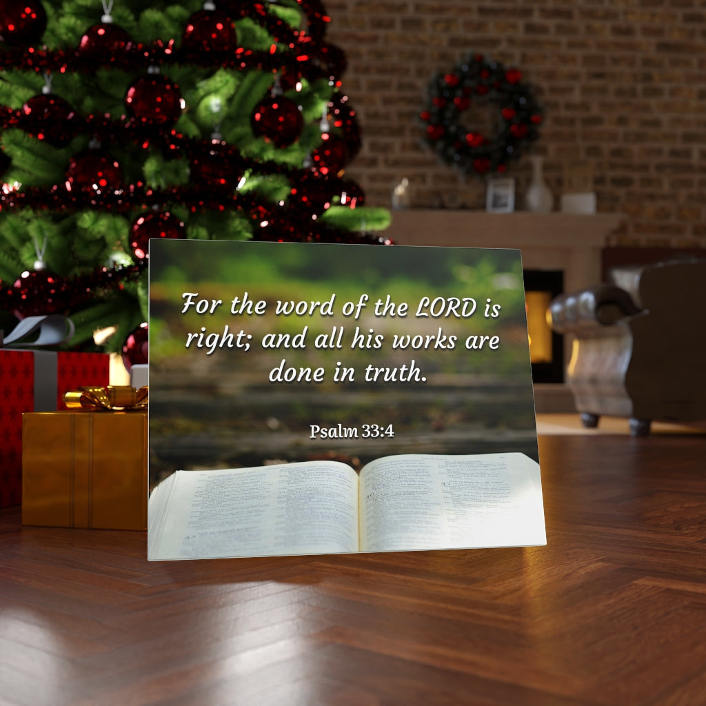 Scripture Walls Done In Truth Psalms 33:4 Bible Verse Canvas Christian Wall Art Ready to Hang Unframed-Express Your Love Gifts