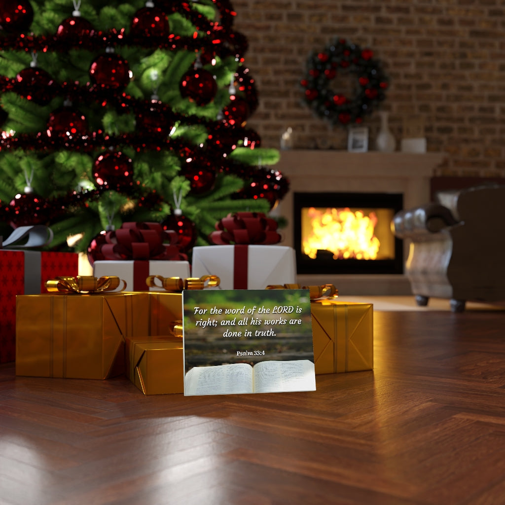 Scripture Walls Done In Truth Psalms 33:4 Bible Verse Canvas Christian Wall Art Ready to Hang Unframed-Express Your Love Gifts