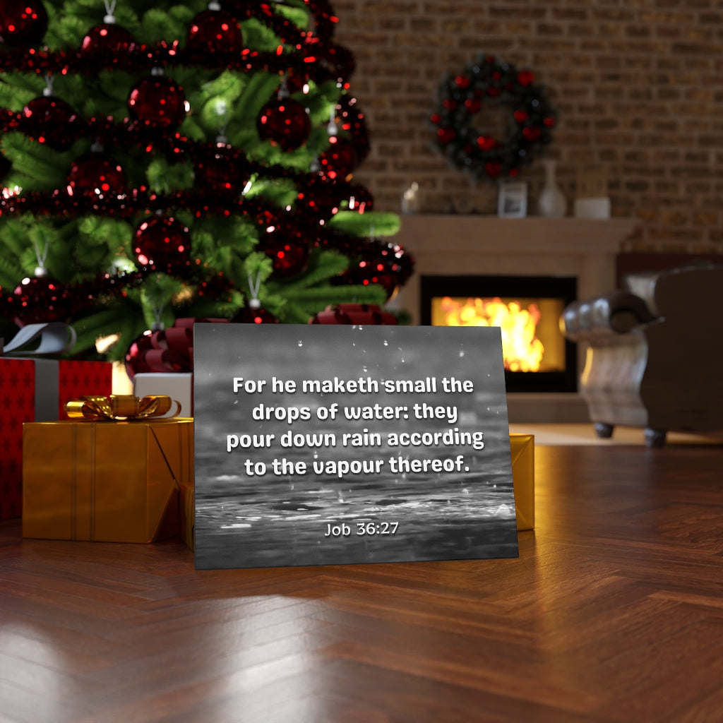 Scripture Walls Drops Of Water Job 36:27 Bible Verse Canvas Christian Wall Art Ready to Hang Unframed-Express Your Love Gifts