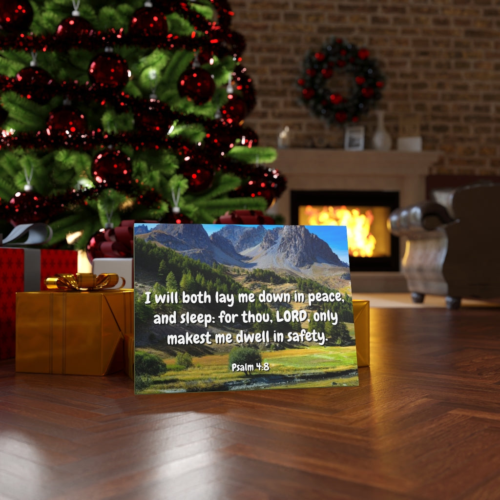 Scripture Walls Dwell In Safety Psalms 4:8 Bible Verse Canvas Christian Wall Art Ready to Hang Unframed-Express Your Love Gifts