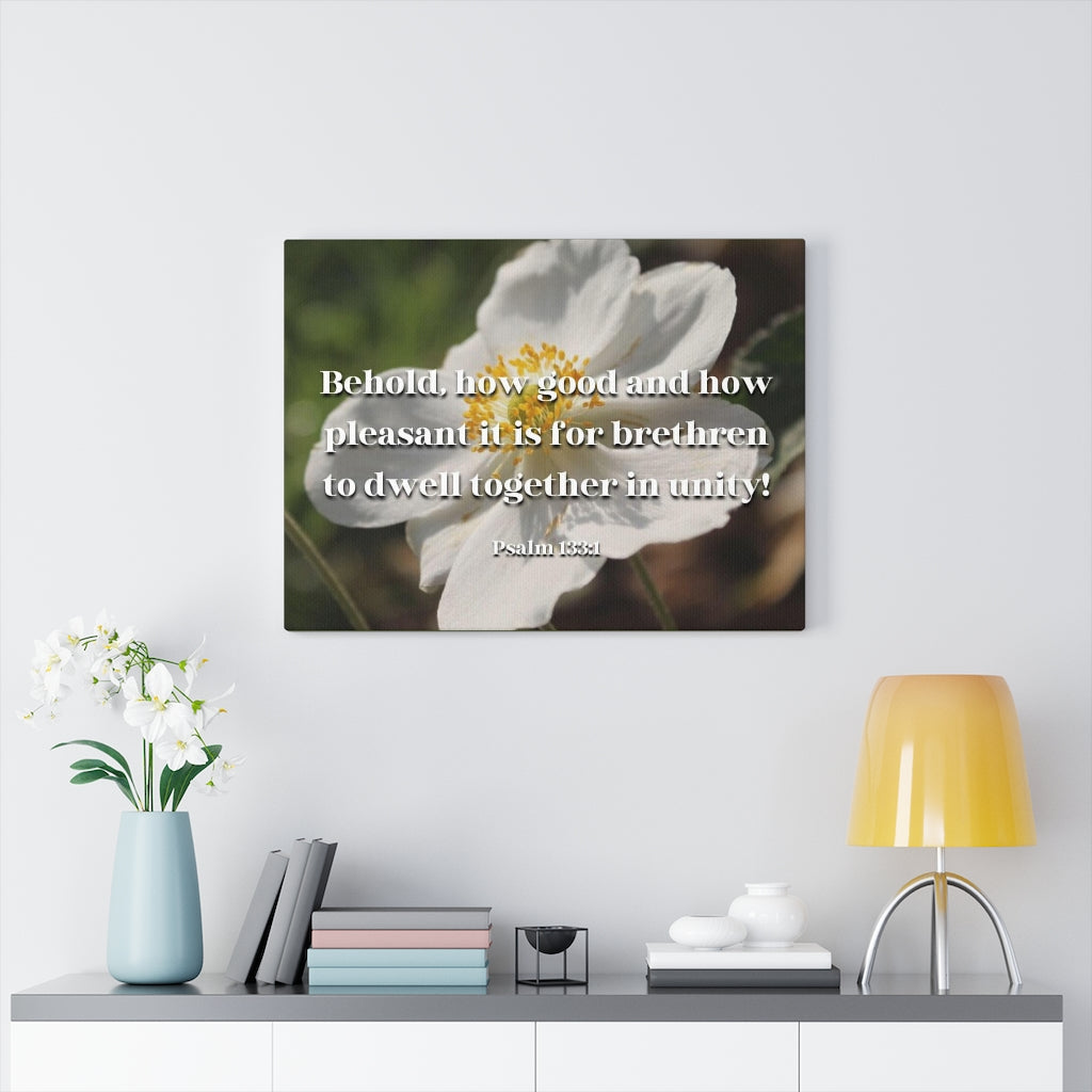 Scripture Walls Dwell Together In Unity Psalm 13:31 Bible Verse Canvas Christian Wall Art Ready to Hang Unframed-Express Your Love Gifts