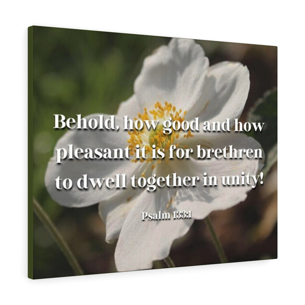 Scripture Walls Dwell Together In Unity Psalm 13:31 Bible Verse Canvas Christian Wall Art Ready to Hang Unframed-Express Your Love Gifts