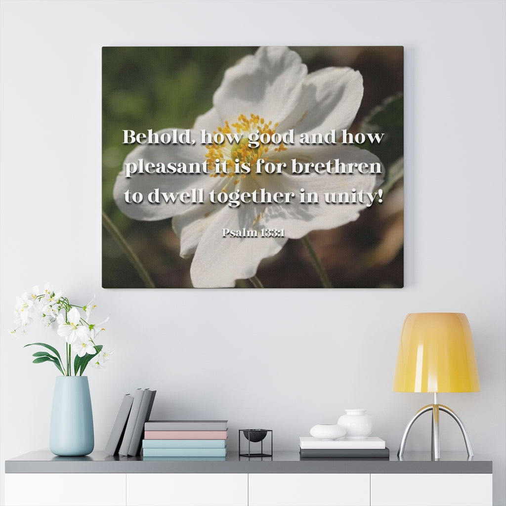 Scripture Walls Dwell Together In Unity Psalm 13:31 Bible Verse Canvas Christian Wall Art Ready to Hang Unframed-Express Your Love Gifts