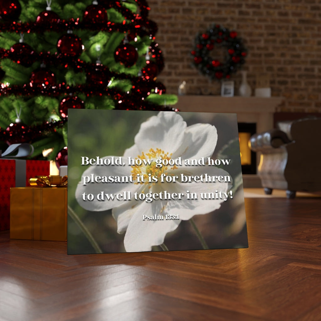 Scripture Walls Dwell Together In Unity Psalm 13:31 Bible Verse Canvas Christian Wall Art Ready to Hang Unframed-Express Your Love Gifts