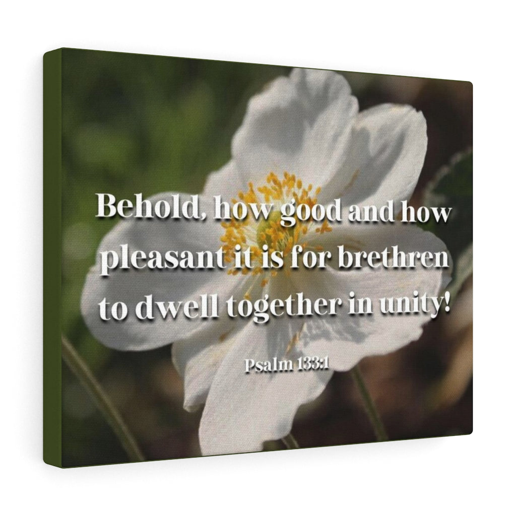 Scripture Walls Dwell Together In Unity Psalm 13:31 Bible Verse Canvas Christian Wall Art Ready to Hang Unframed-Express Your Love Gifts