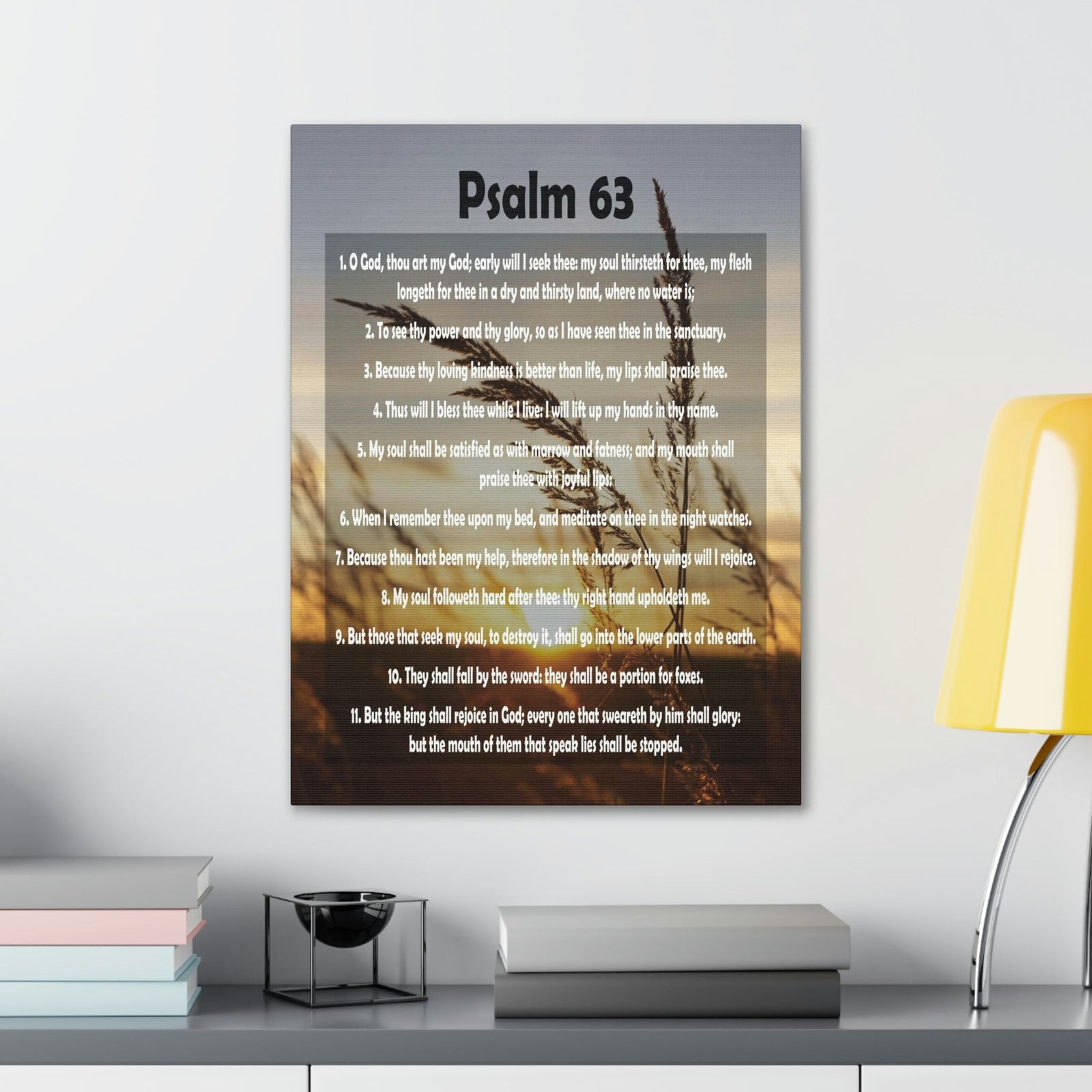 Scripture Walls Earnestly Seeking My Lord Psalm 63:4 Christian Wall Art Bible Verse Print Ready to Hang Unframed-Express Your Love Gifts