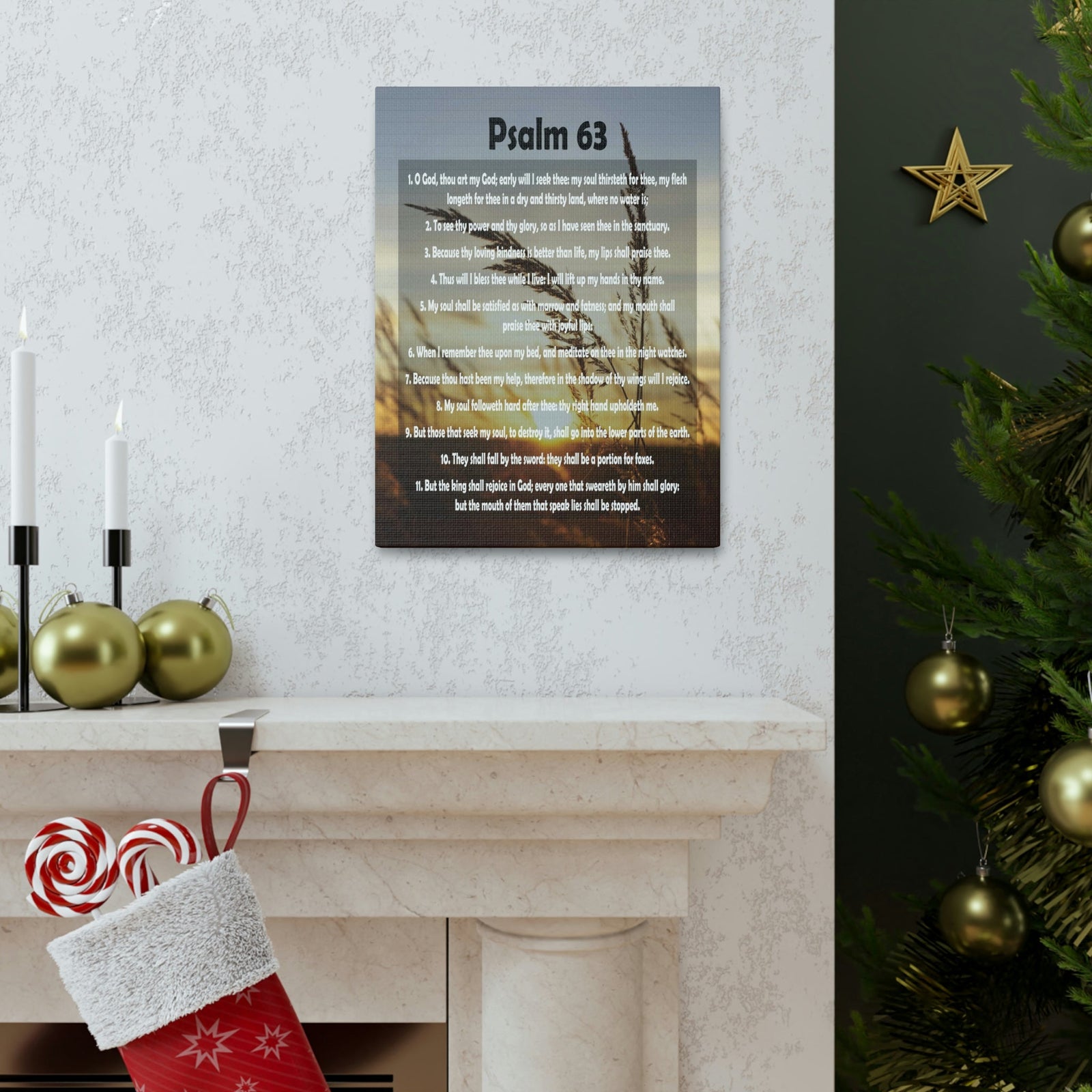 Scripture Walls Earnestly Seeking My Lord Psalm 63:4 Christian Wall Art Bible Verse Print Ready to Hang Unframed-Express Your Love Gifts