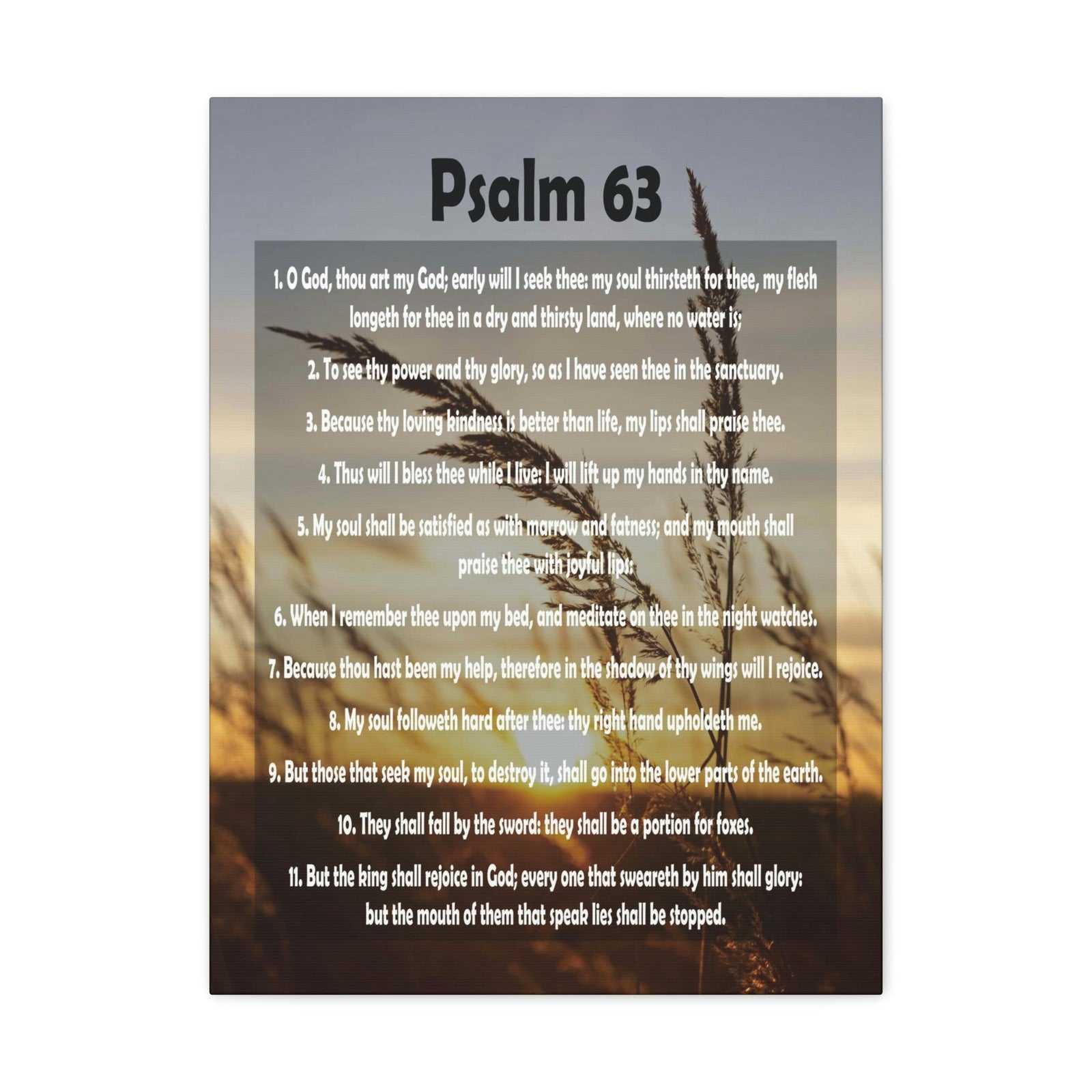 Scripture Walls Earnestly Seeking My Lord Psalm 63:4 Christian Wall Art Bible Verse Print Ready to Hang Unframed-Express Your Love Gifts