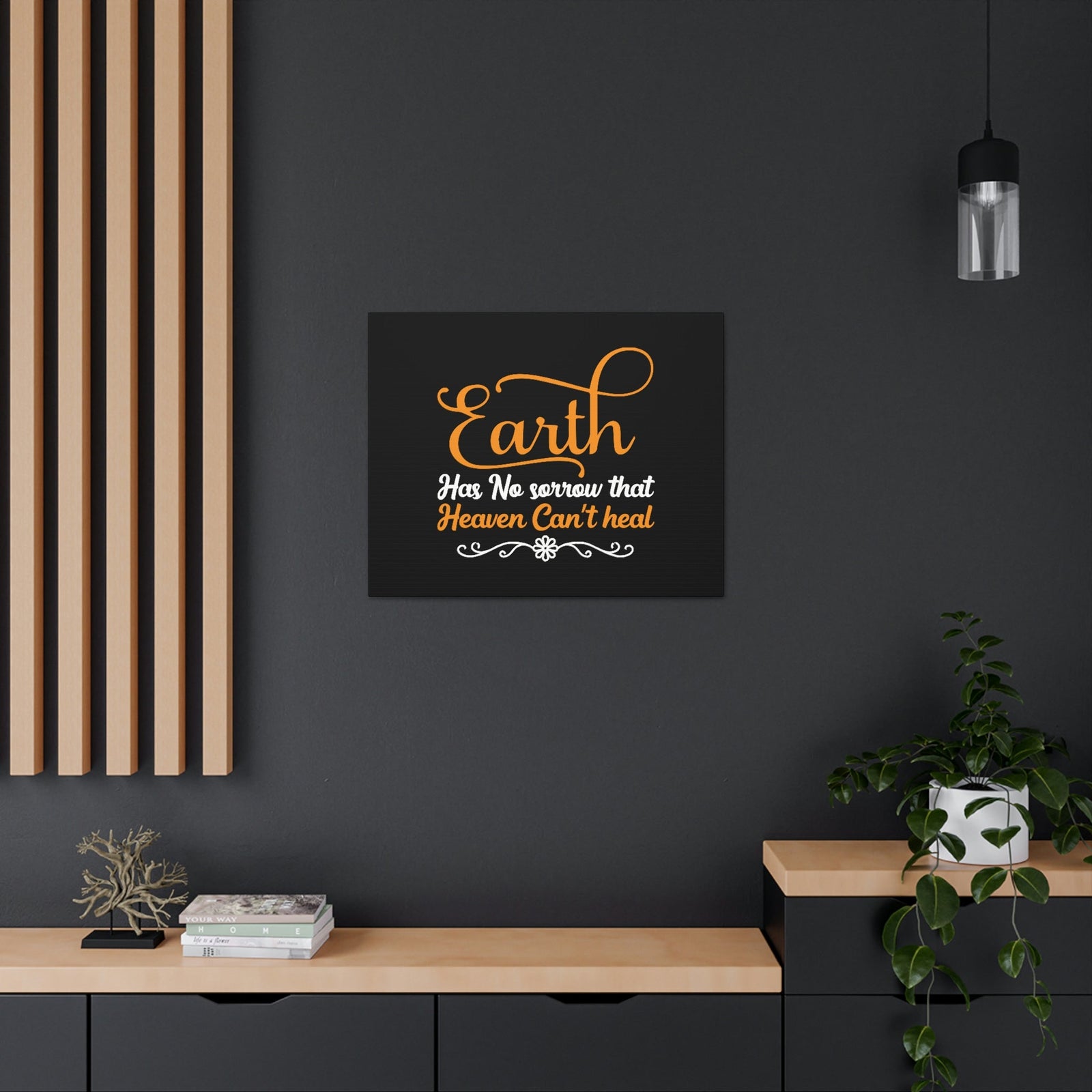 Scripture Walls Earth Has No Sorrow Isaiah 35:10 Orange Christian Wall Art Bible Verse Print Ready to Hang Unframed-Express Your Love Gifts