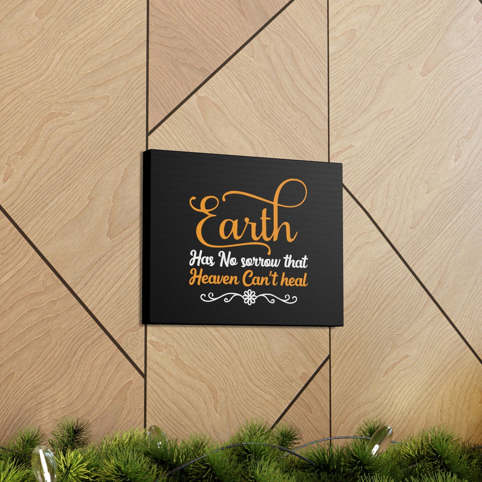 Scripture Walls Earth Has No Sorrow Isaiah 35:10 Orange Christian Wall Art Bible Verse Print Ready to Hang Unframed-Express Your Love Gifts