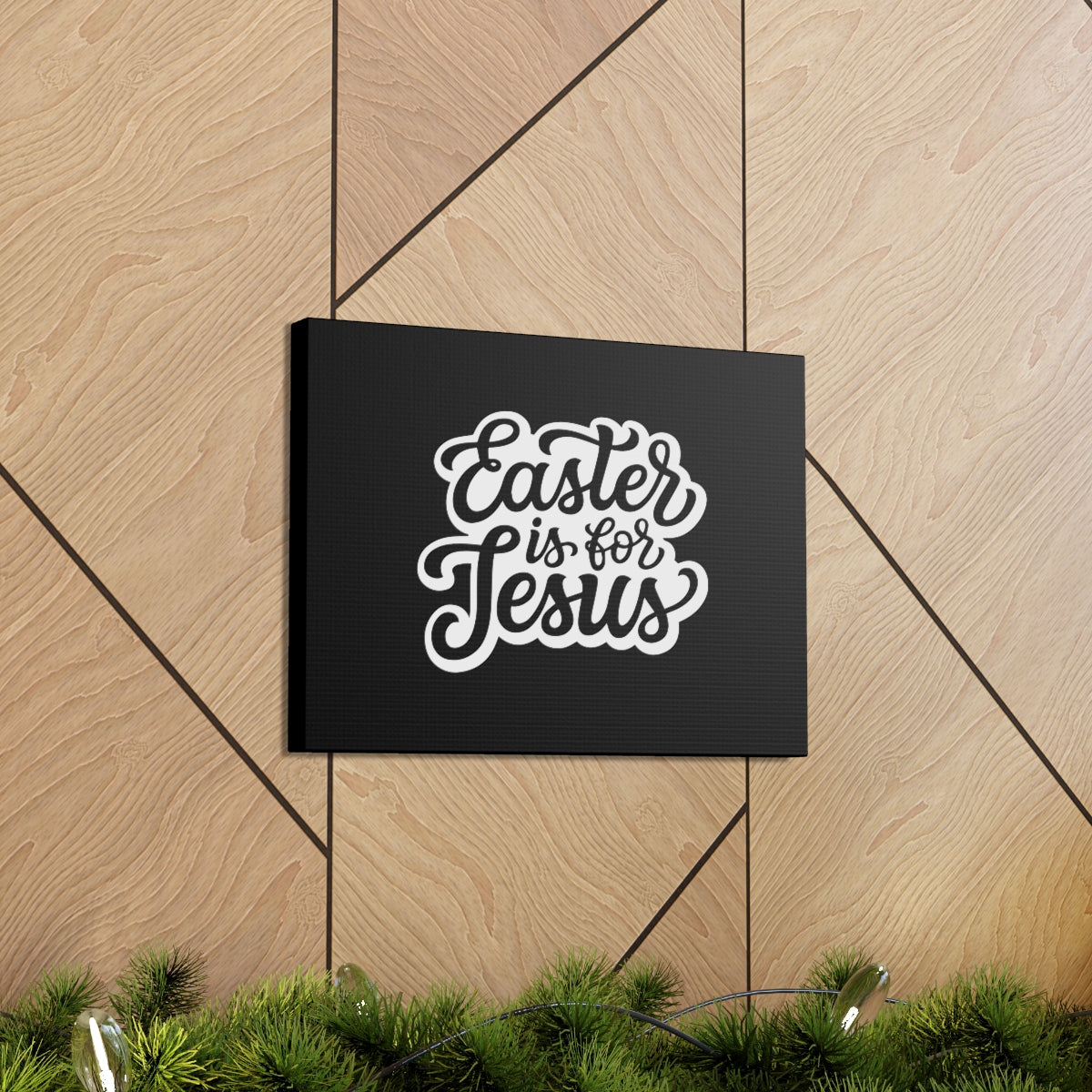 Scripture Walls Easter Is For Jesus 1 Peter 1:3 Black Christian Wall Art Bible Verse Print Ready to Hang Unframed-Express Your Love Gifts