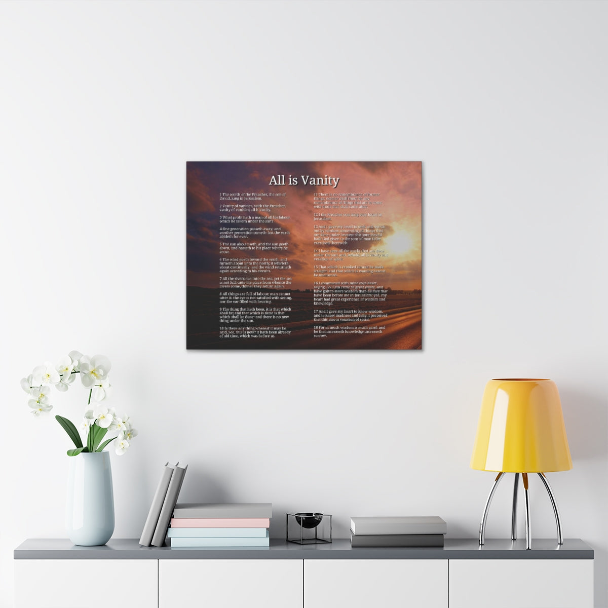 Scripture Walls Ecclesiastes 1 Chapter Sun Bible Canvas Christian Wall Art Ready to Hang Unframed-Express Your Love Gifts