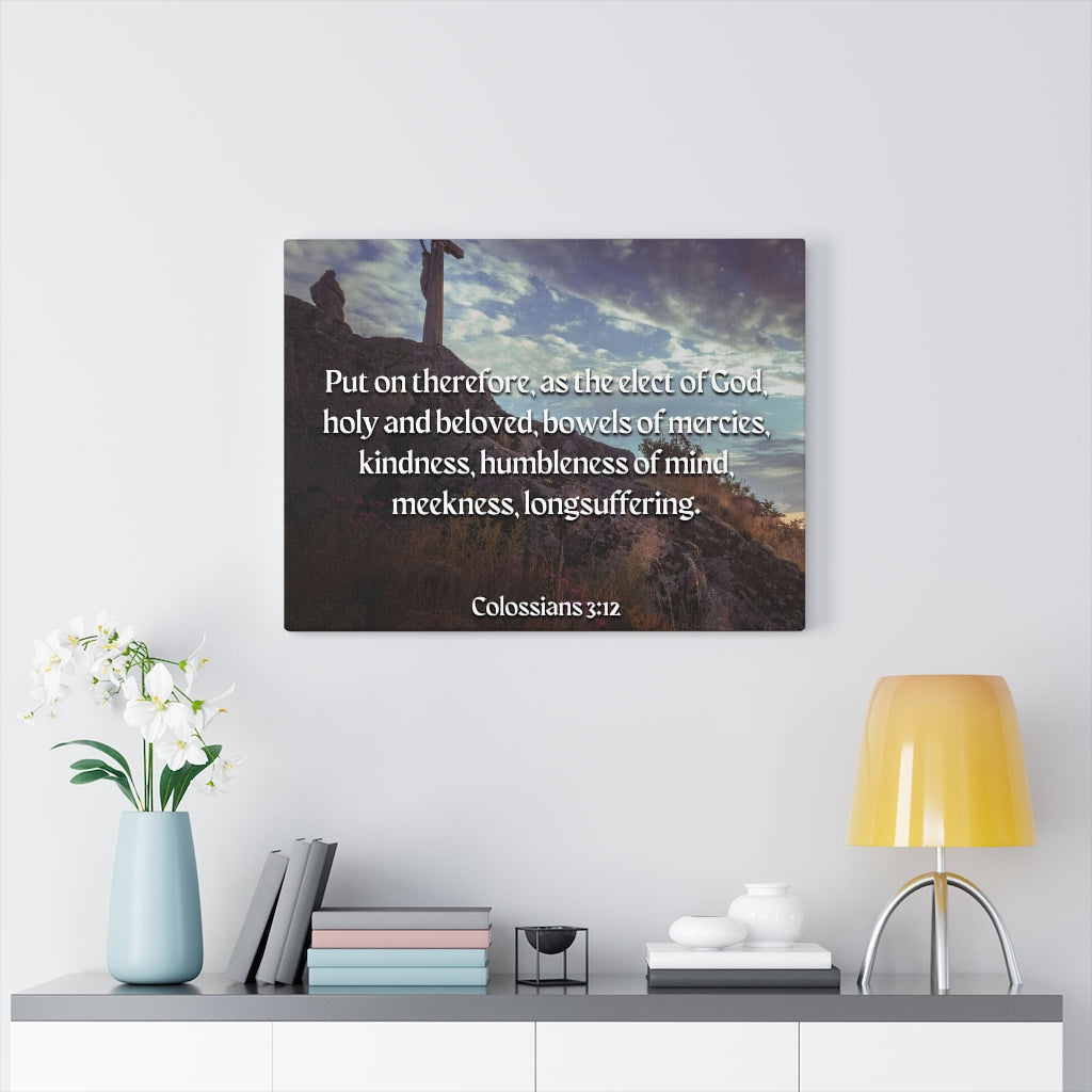 Scripture Walls Elect Of God Colossians 3:12 Bible Verse Canvas Christian Wall Art Ready to Hang Unframed-Express Your Love Gifts