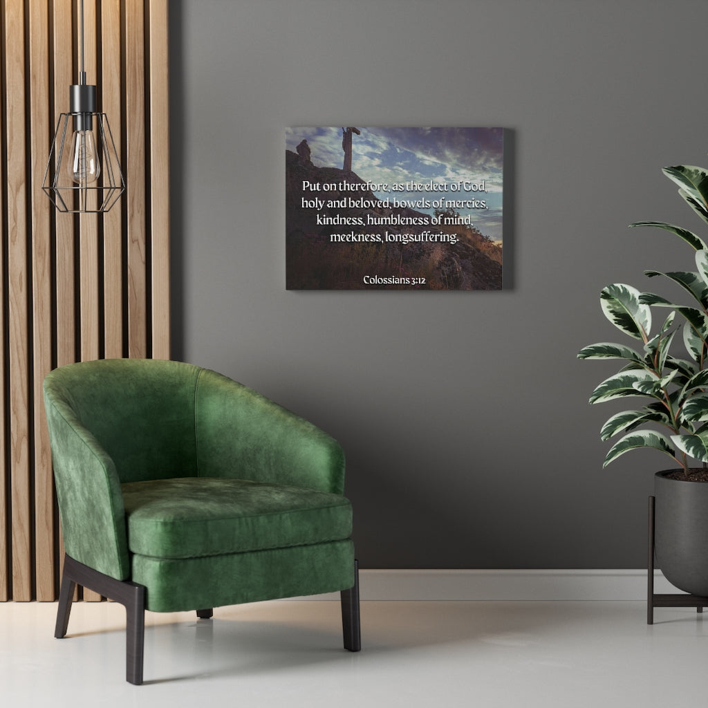 Scripture Walls Elect Of God Colossians 3:12 Bible Verse Canvas Christian Wall Art Ready to Hang Unframed-Express Your Love Gifts