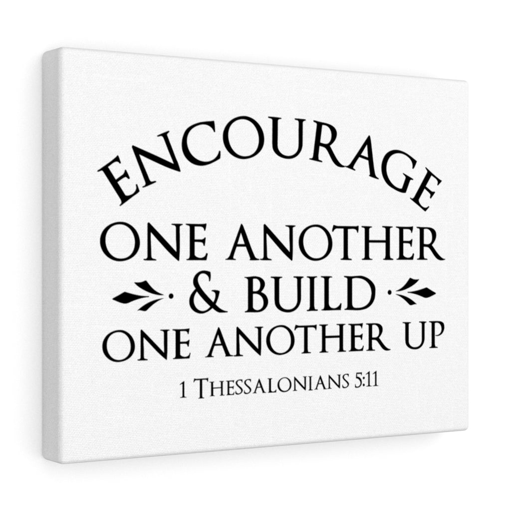 Scripture Walls Encourage One Another 1 Thessalonians 5:11 Bible Verse Canvas Christian Wall Art Ready to Hang Unframed-Express Your Love Gifts