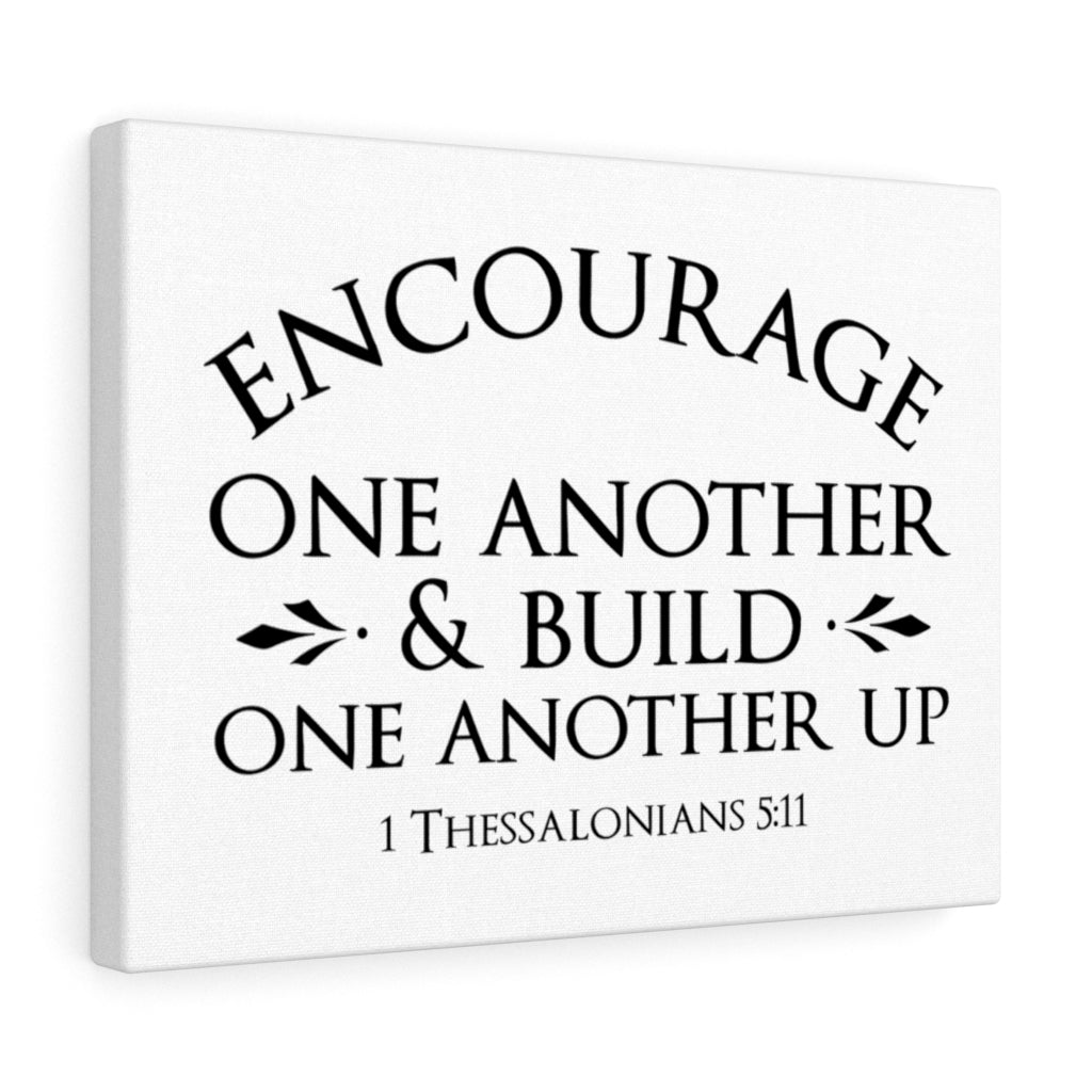 Scripture Walls Encourage One Another 1 Thessalonians 5:11 Bible Verse Canvas Christian Wall Art Ready to Hang Unframed-Express Your Love Gifts