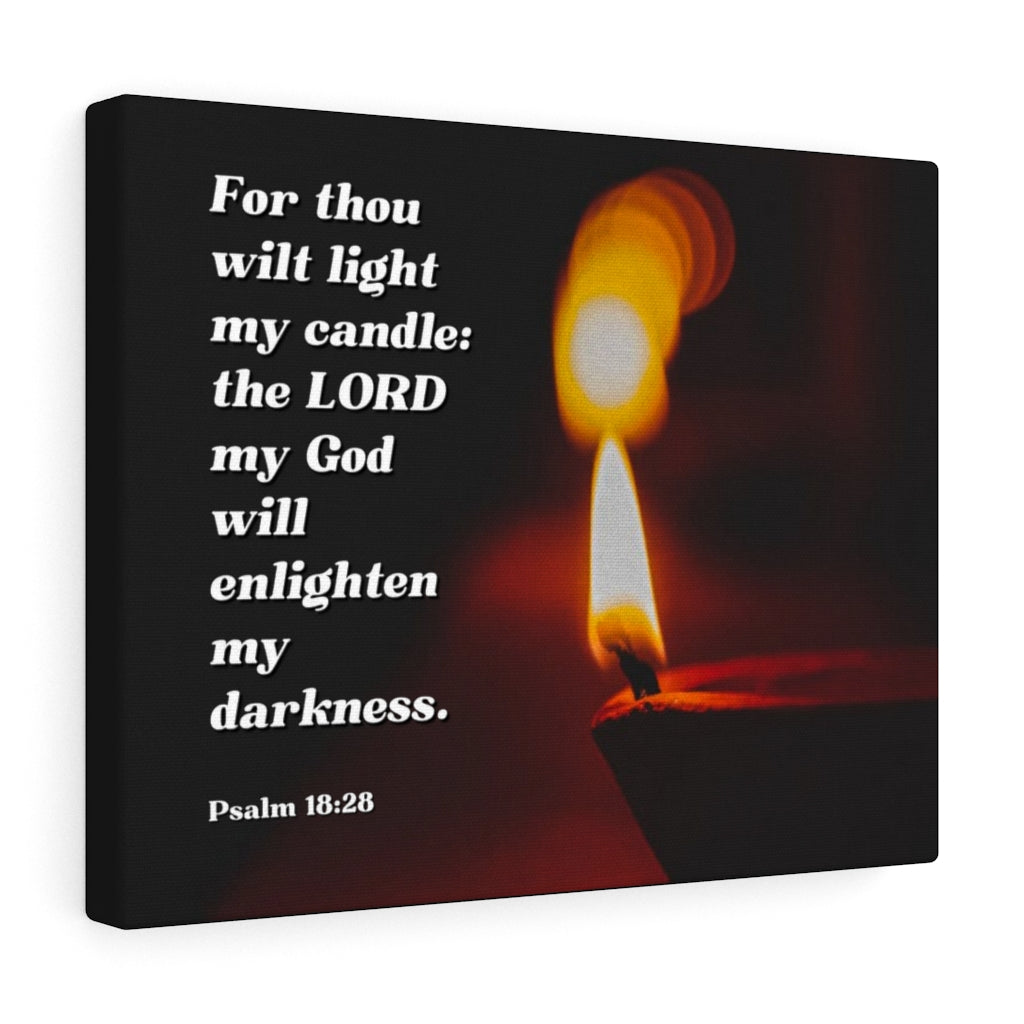 Scripture Walls Enlighten My Darkness Psalms 18:28 Bible Verse Canvas Christian Wall Art Ready to Hang Unframed-Express Your Love Gifts