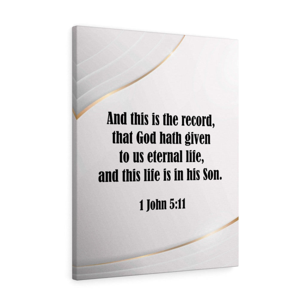 Scripture Walls Eternal Life 1 John 5:11 Christian Home Decor Bible Art Unframed-Express Your Love Gifts