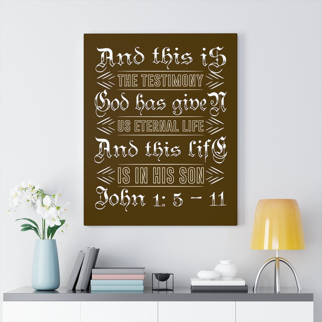 Scripture Walls Eternal Life John 1:5 - 11 Bible Verse Canvas Christian Wall Art Ready to Hang Unframed-Express Your Love Gifts
