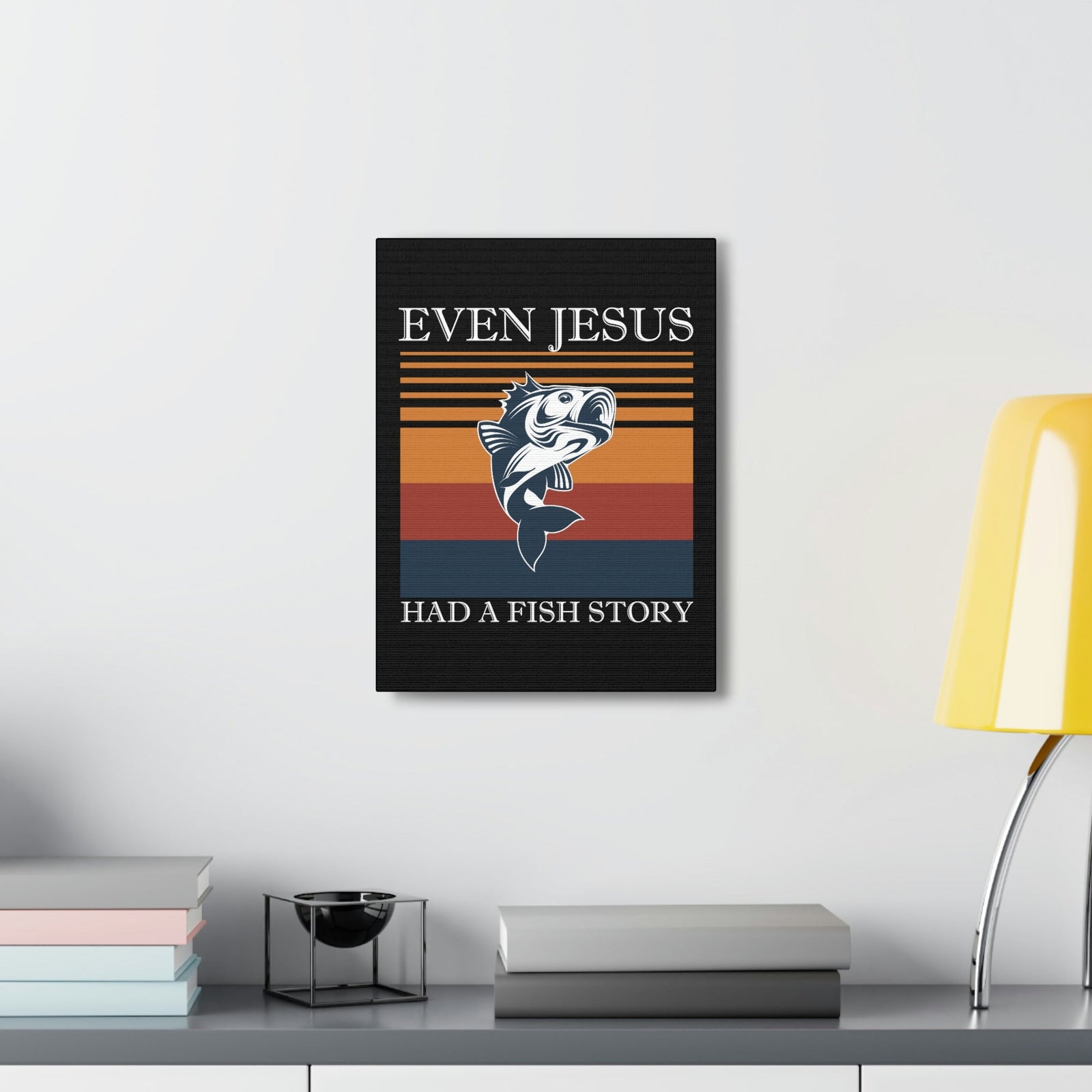 Scripture Walls Even Jesus Had A Fish John 21:11 Story Christian Wall Art Bible Verse Print Ready to Hang Unframed-Express Your Love Gifts