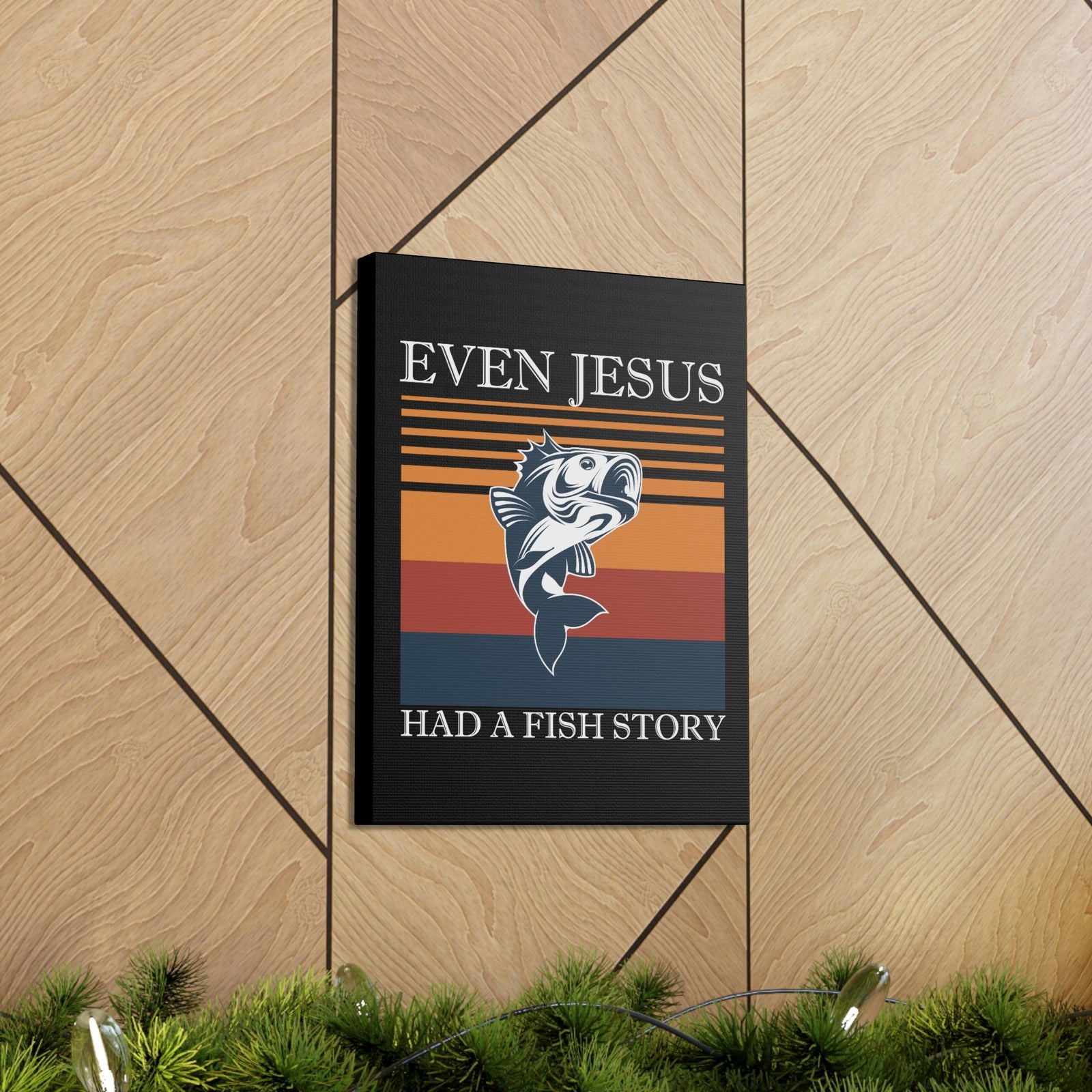 Scripture Walls Even Jesus Had A Fish John 21:11 Story Christian Wall Art Bible Verse Print Ready to Hang Unframed-Express Your Love Gifts
