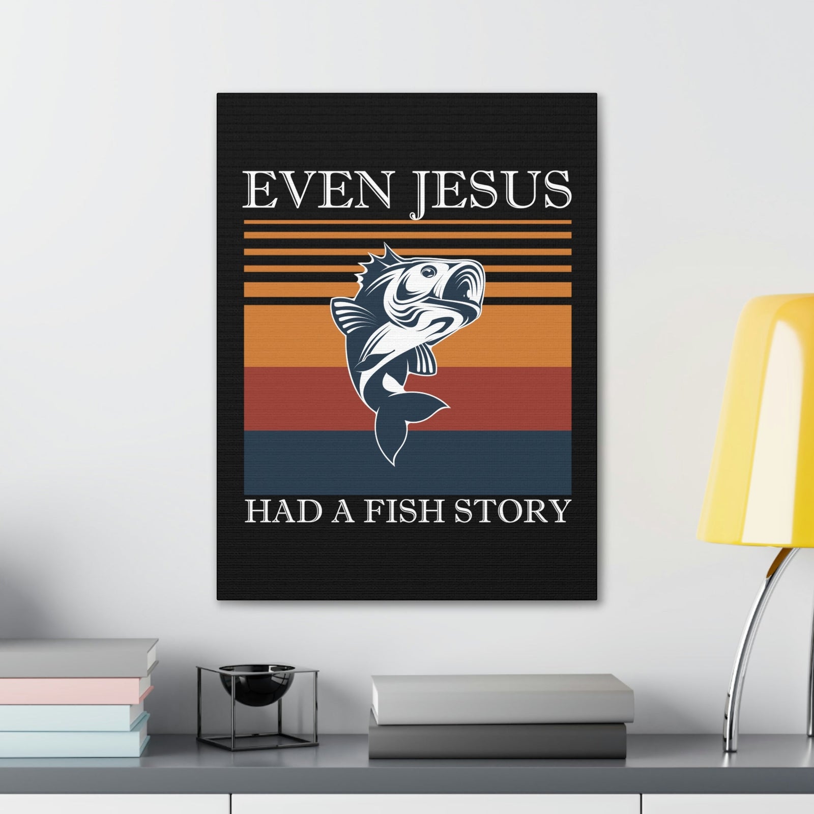 Scripture Walls Even Jesus Had A Fish John 21:11 Story Christian Wall Art Bible Verse Print Ready to Hang Unframed-Express Your Love Gifts