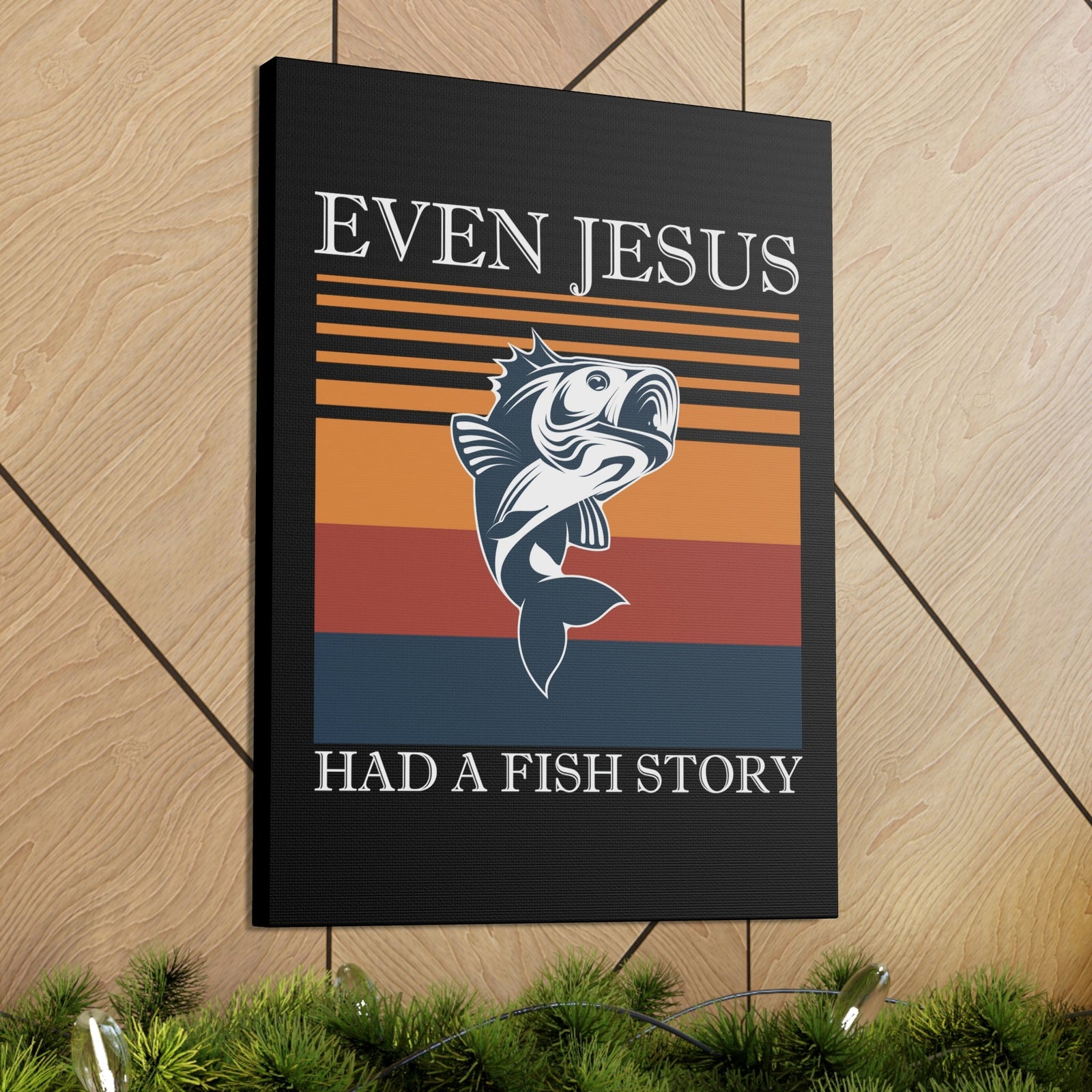 Scripture Walls Even Jesus Had A Fish John 21:11 Story Christian Wall Art Bible Verse Print Ready to Hang Unframed-Express Your Love Gifts