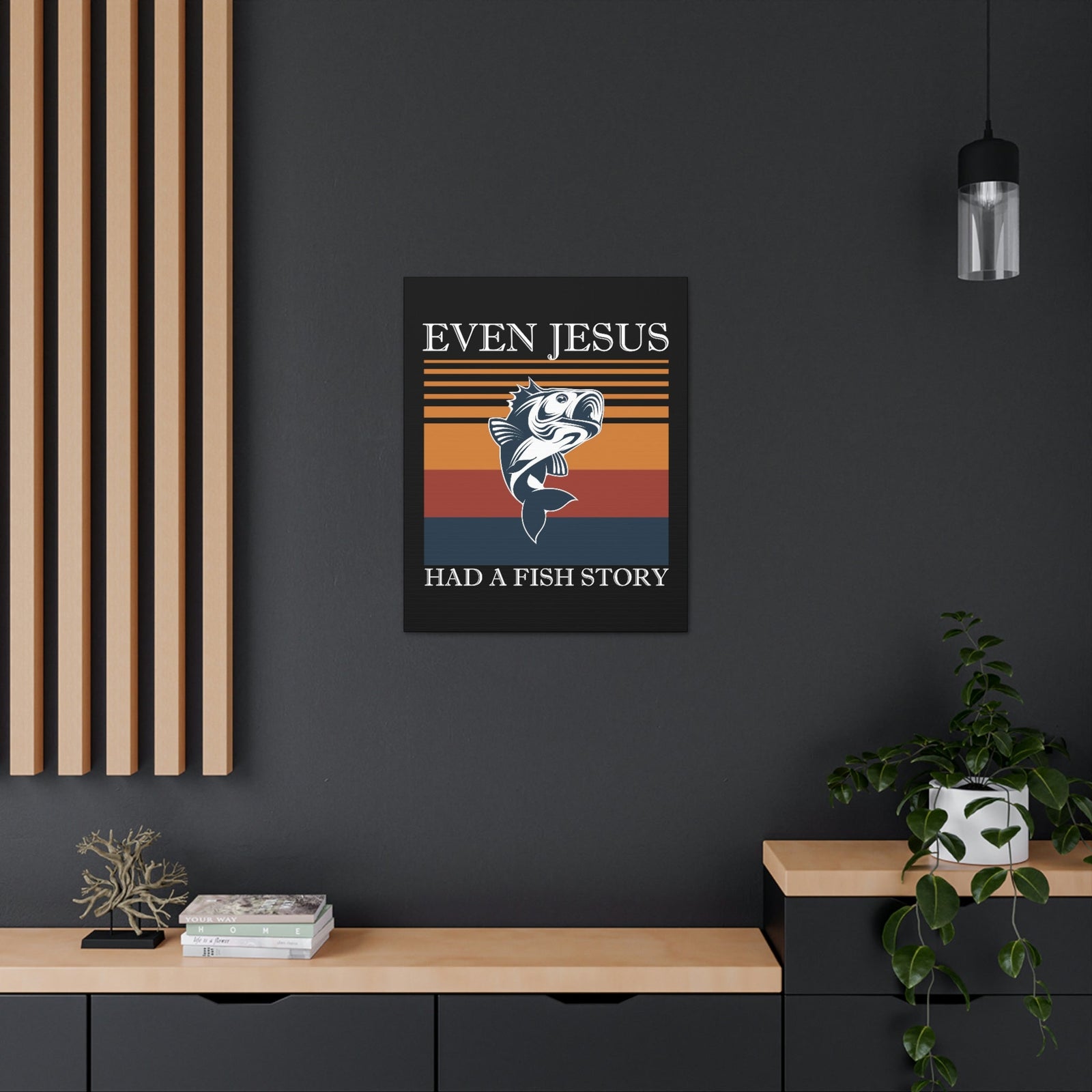 Scripture Walls Even Jesus Had A Fish John 21:11 Story Christian Wall Art Bible Verse Print Ready to Hang Unframed-Express Your Love Gifts